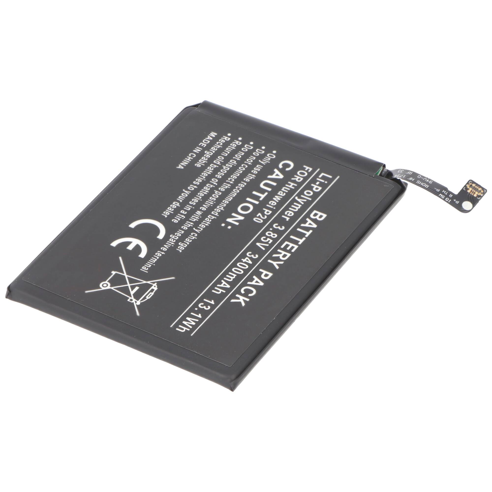 Akku passend für den Huawei P20 Akku Li-Polymer 3,85 Volt mit 3400mAh