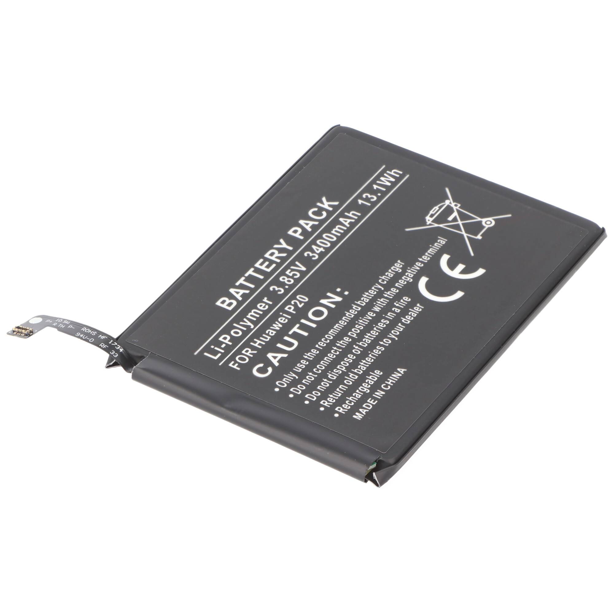 Akku passend für den Huawei P20 Lite Akku HB366481ECW Li-Polymer 3,85 Volt mit 3000mAh max. 11,6Wh