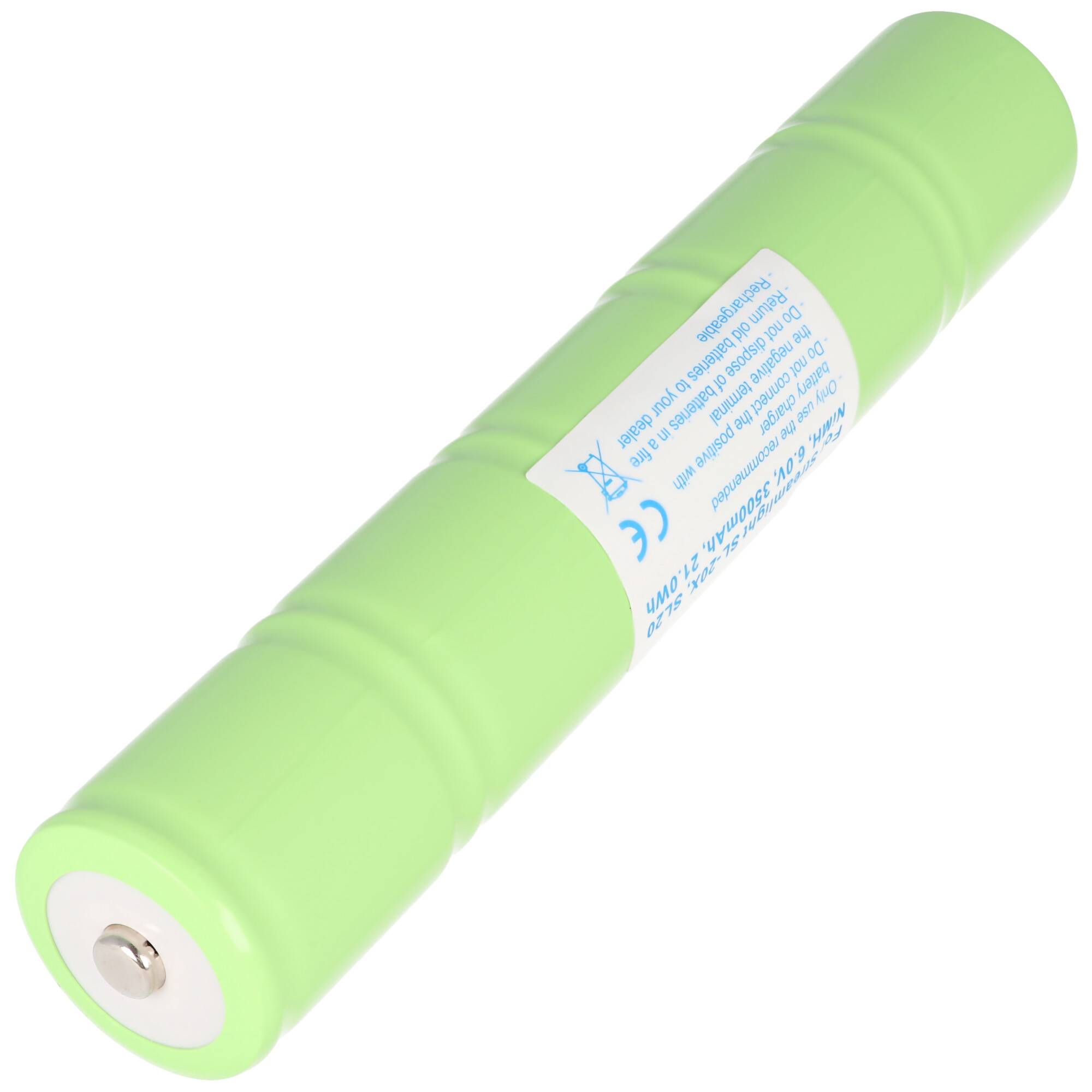 Nachbau Akku passend für den Streamlight SL-20X Akku, SL20, NiMH Akku IMT-3500D 6,0 Volt 3500mAh, 21Wh, 178x32,5mm