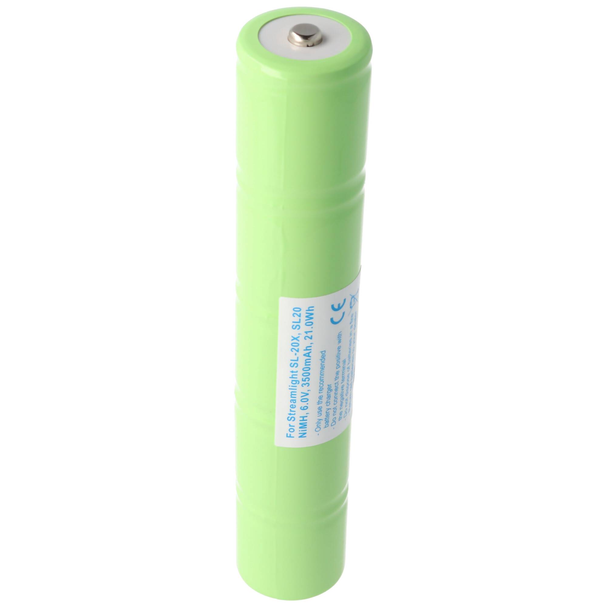 Nachbau Akku passend für den Streamlight SL-20X Akku, SL20, NiMH Akku IMT-3500D 6,0 Volt 3500mAh, 21Wh, 178x32,5mm
