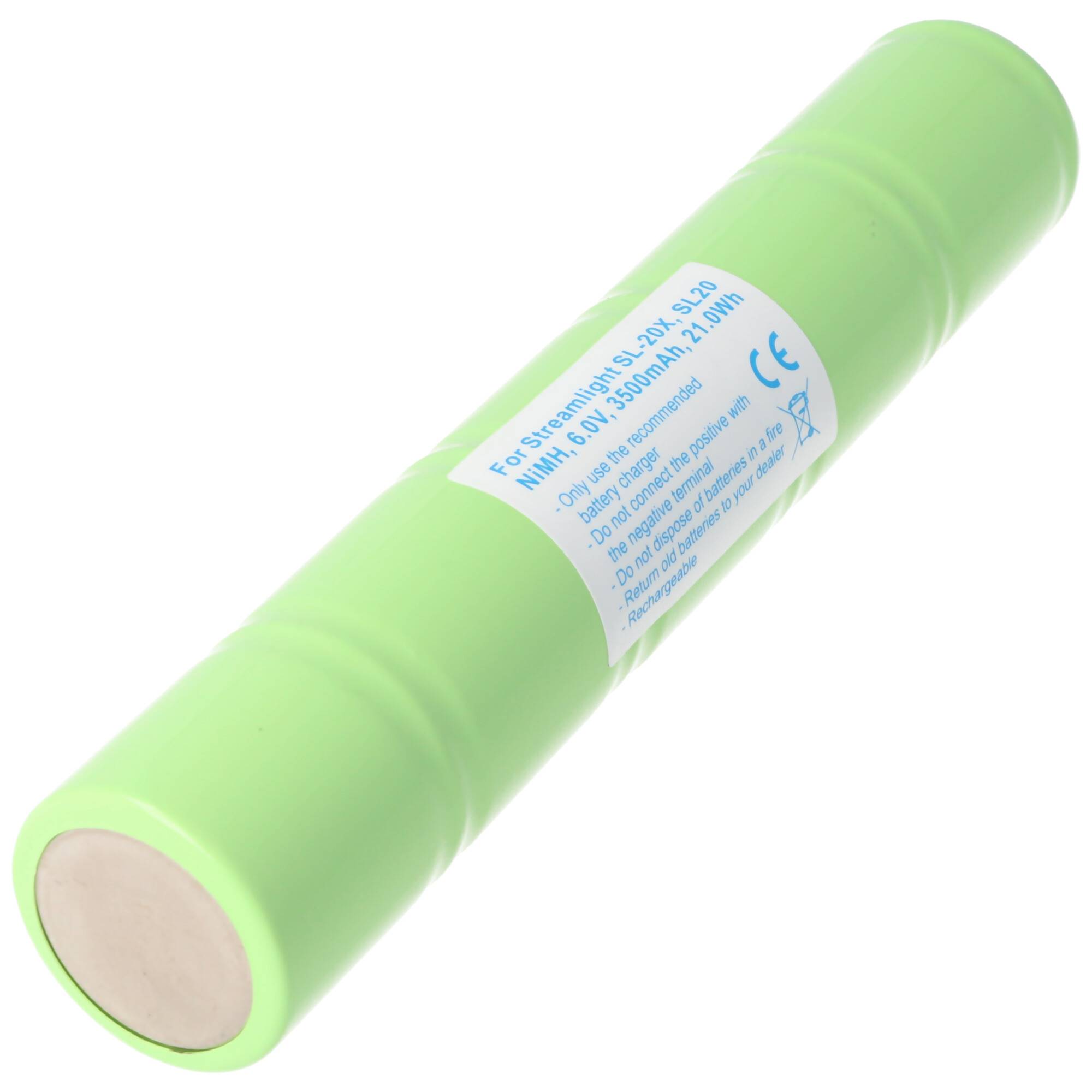 Nachbau Akku passend für den Streamlight SL-20X Akku, SL20, NiMH Akku IMT-3500D 6,0 Volt 3500mAh, 21Wh, 178x32,5mm