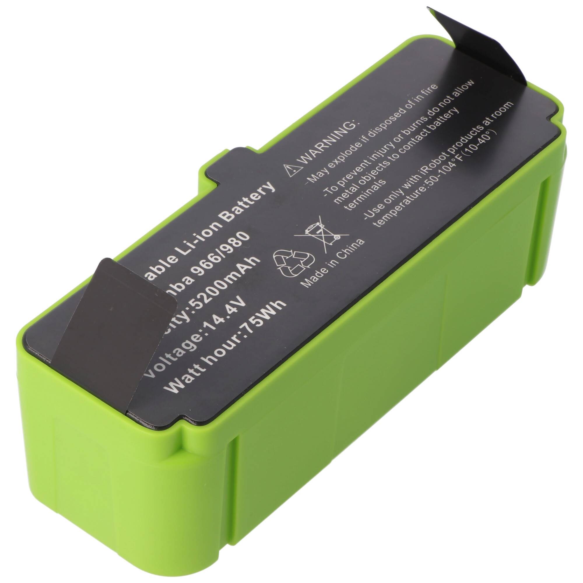 5200mAh Li-ion Akku passend für den iRobot Roomba 500 Akku, 510, 530, 531, 532, 535, 536, 540, 550, 552, 560, 562, 570,