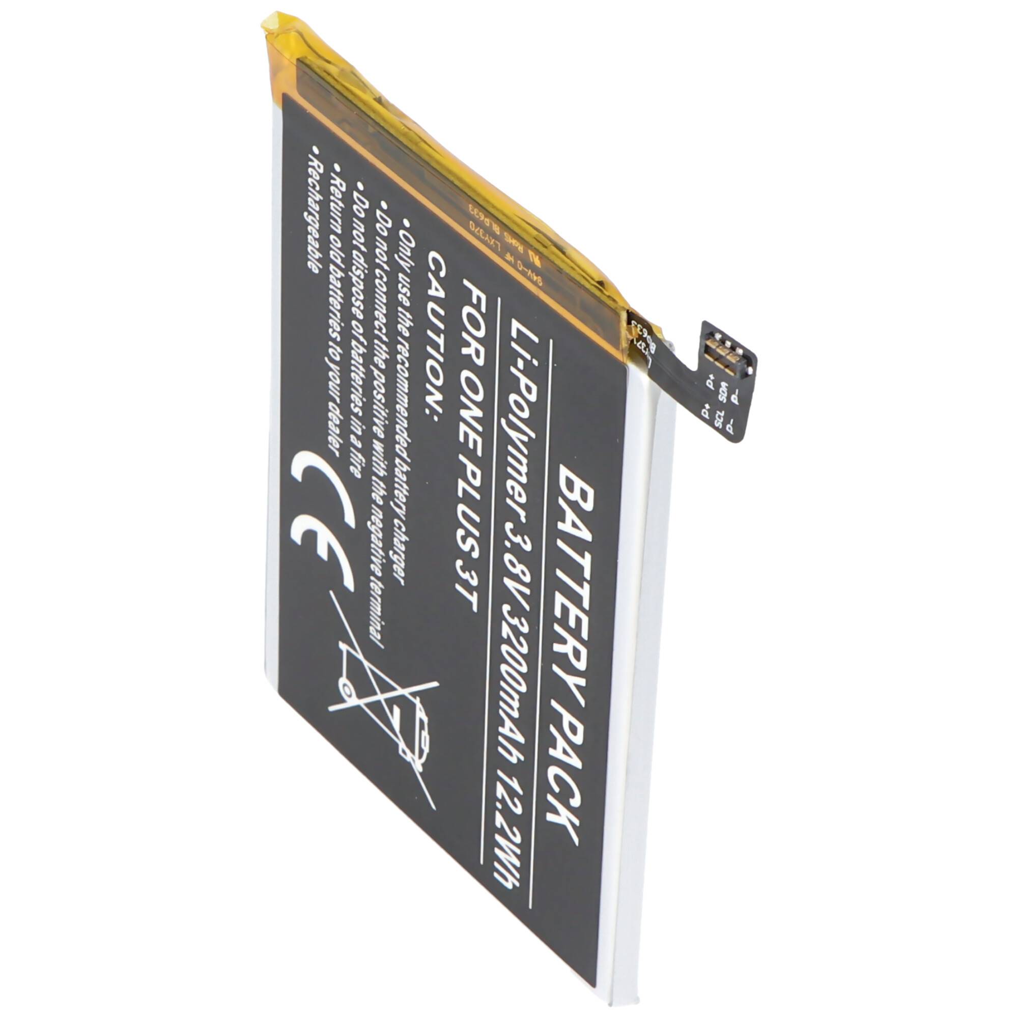 Akku passend für den ONEPLUS 3T Akku BLP633, 3T Dual SIM, A3010, Rain