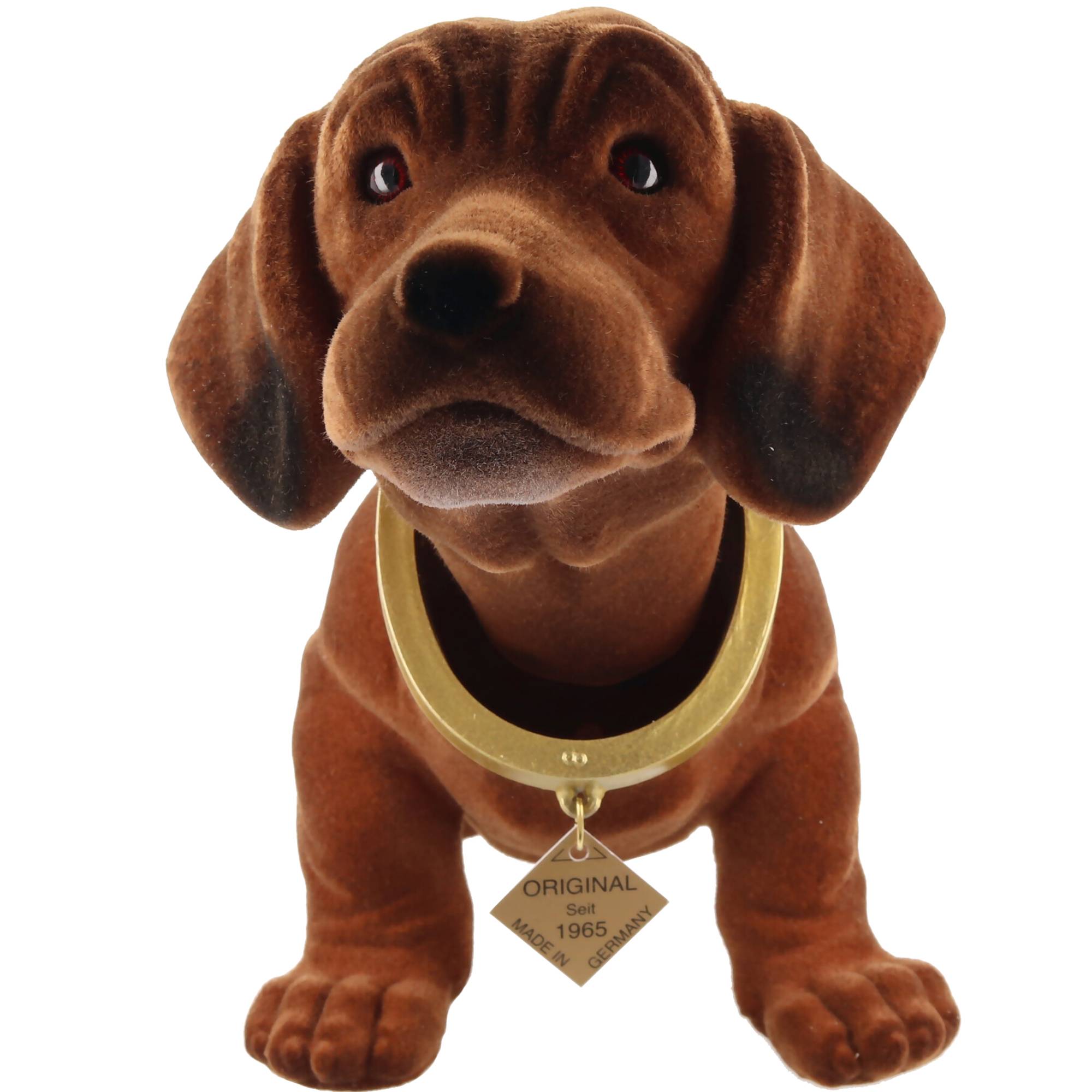 Der original Wackeldackel braun gross ca. 30x18,5cm, das Original seit 1965, the original booblehead large
