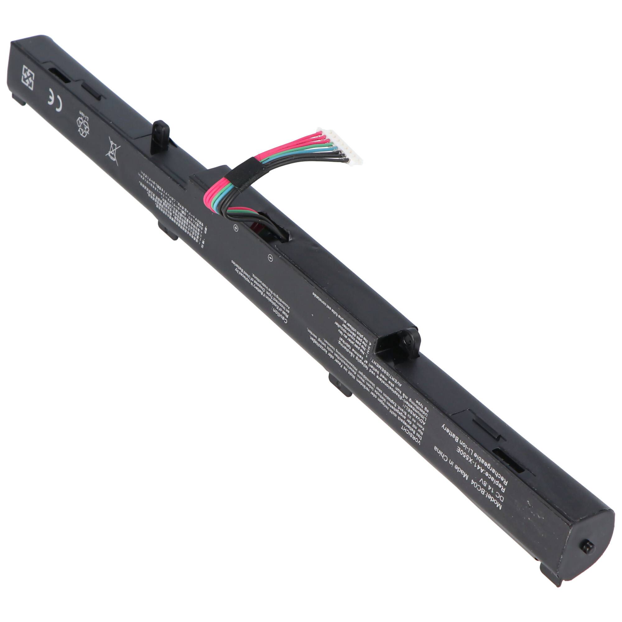 Akku passend für Asus A41-X550E Akku A450, A450C, F751, F751L, R752L, 15 Volt 2200mAh, 32,6Wh