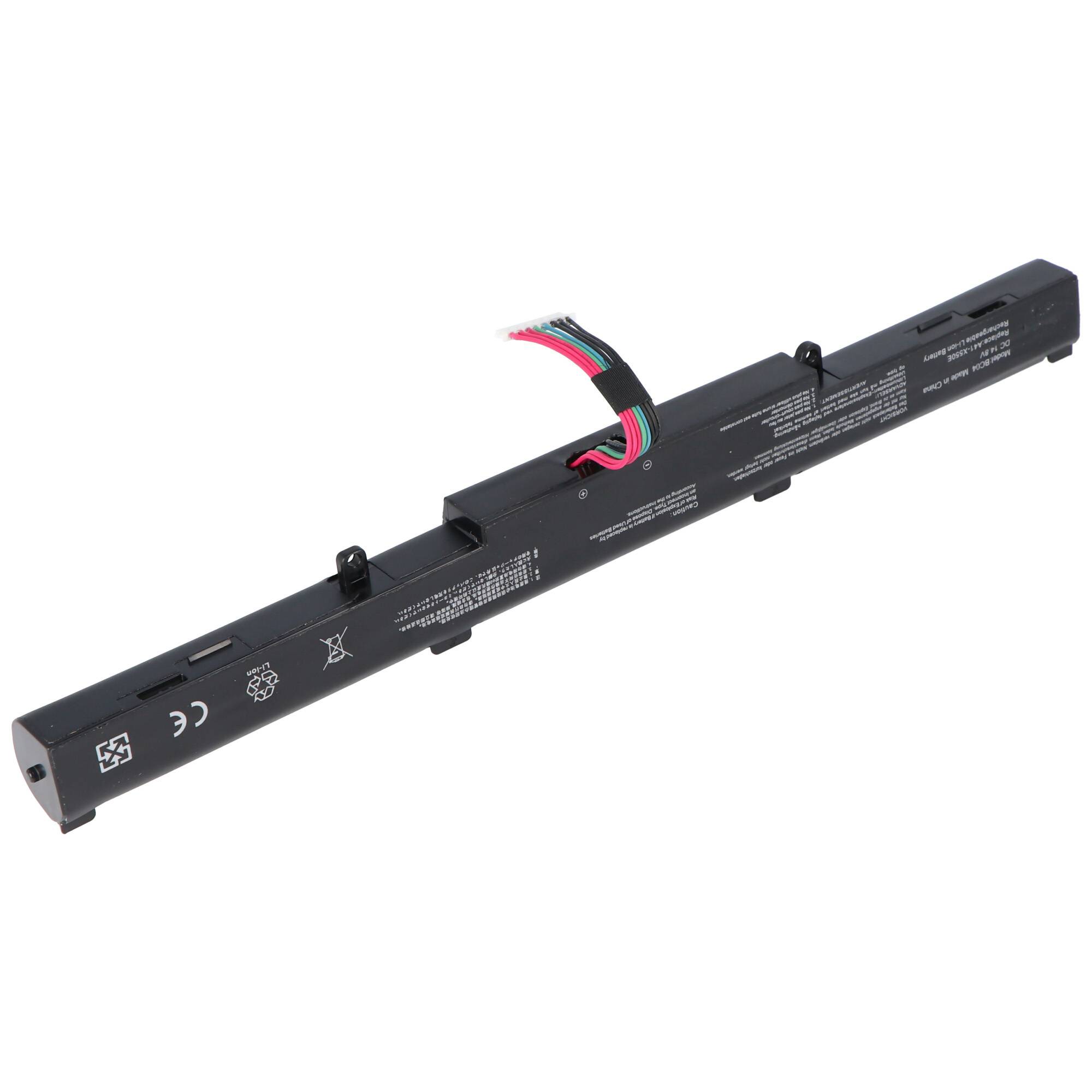 Akku passend für Asus A41-X550E Akku A450, A450C, F751, F751L, R752L, 15 Volt 2200mAh, 32,6Wh