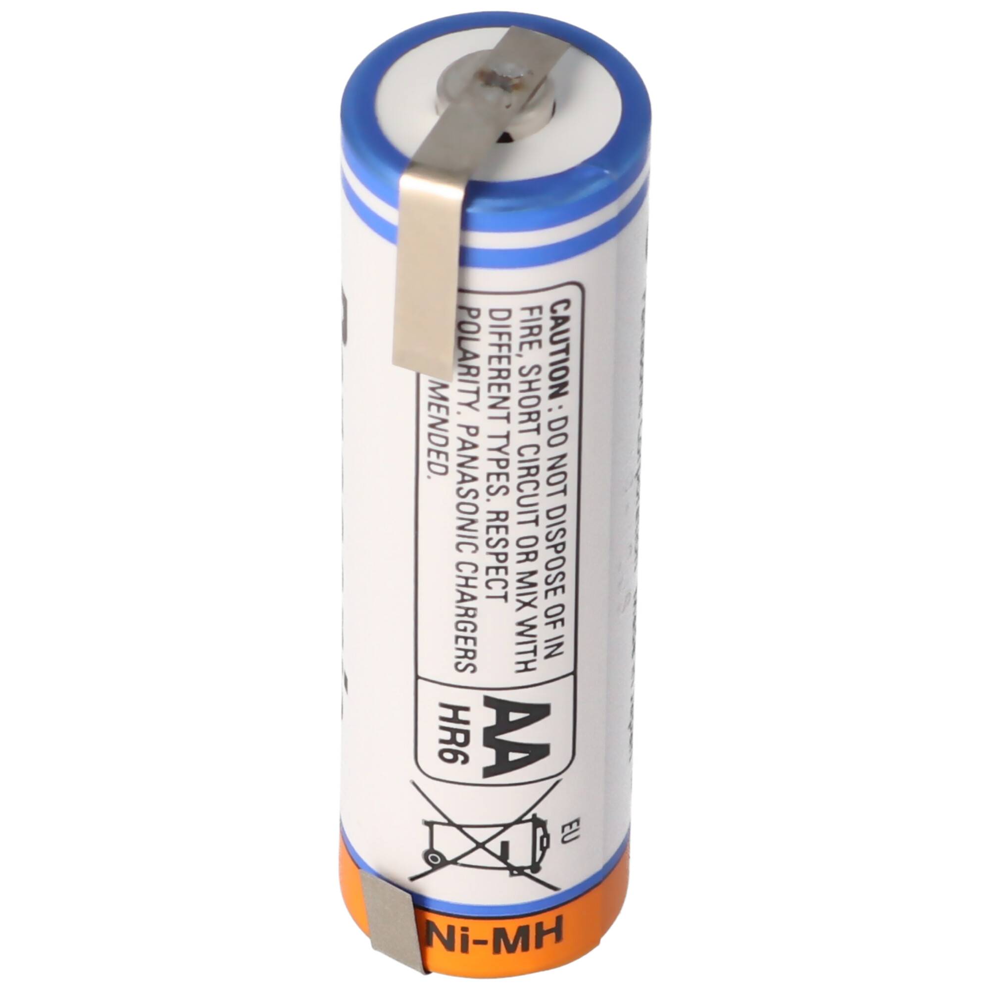 Panasonic Mignon AA NiMH Akku HR-3U 2700mAh mit Lötfahne in U-Form