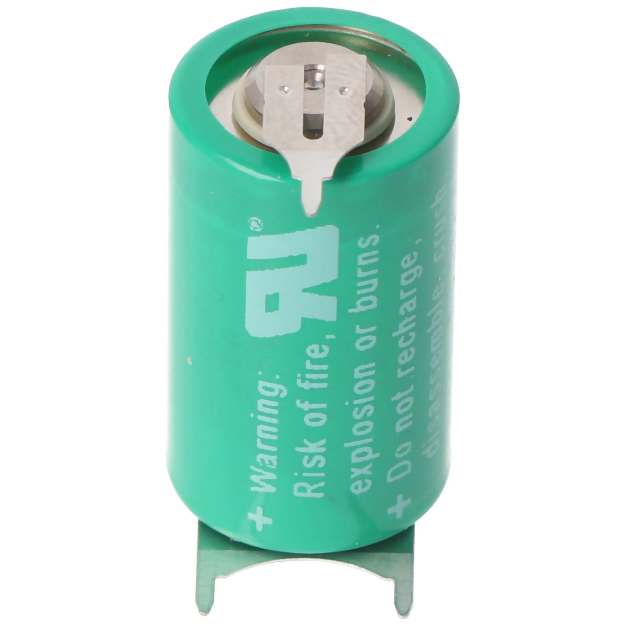 Varta CR1/2AA Lithium Batterie 6127 mit 3er Print Lötfahne, Pluskontakt 2er, Minus 1er, Rastermaß 10mm