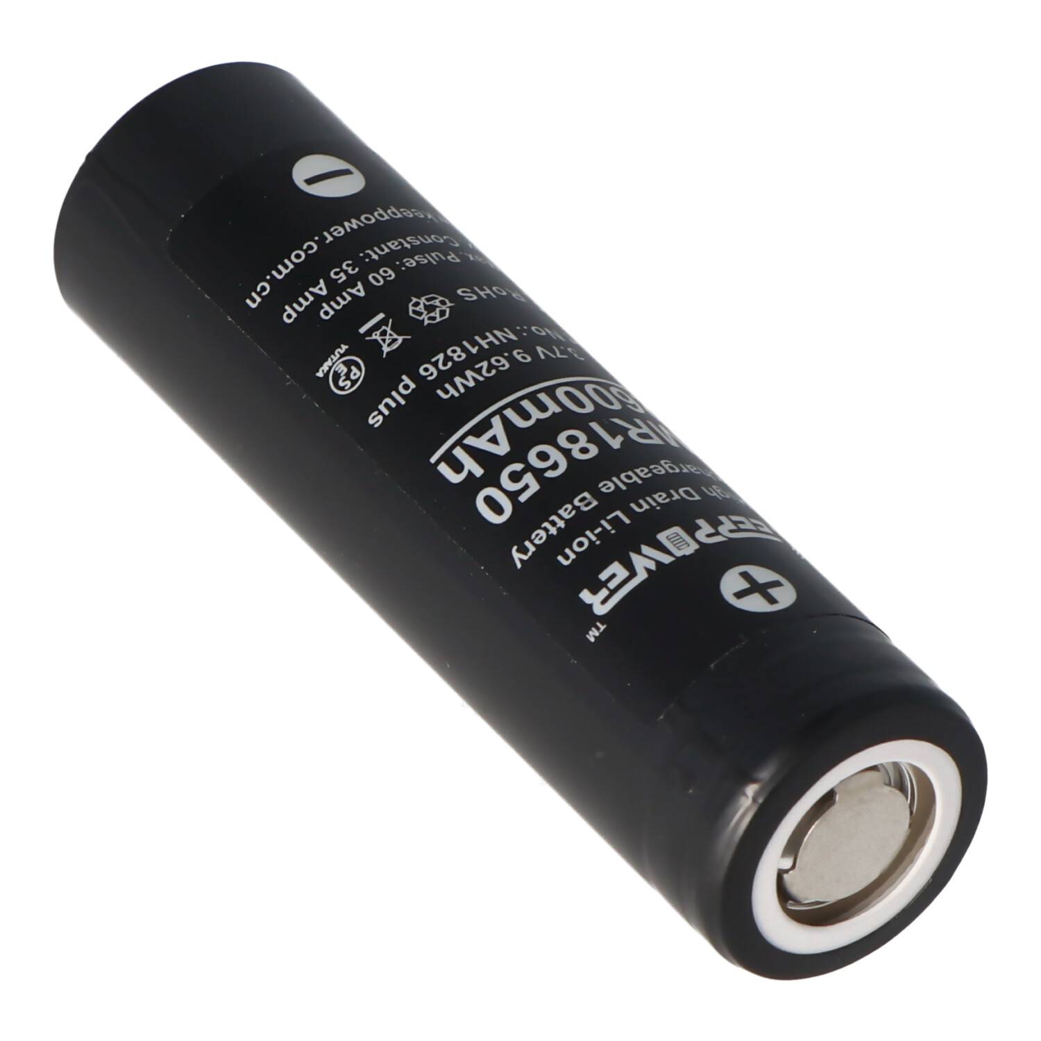 Keeppower IMR18650 Plus 2600mAh 3,6V - 3,7V Li-Ion-Akku (US18650VTC5A) min. 2500mAh typ. 2600MAh maximal 35A Stromabgabe