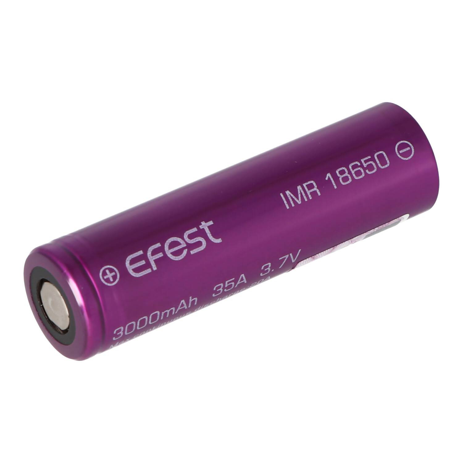 Efest Purple IMR 18650 3000mAh 3,6V - 3,7V min. 2900mAh typ. 3000mAh maximal 35A Stromabgabe (Flat Top)