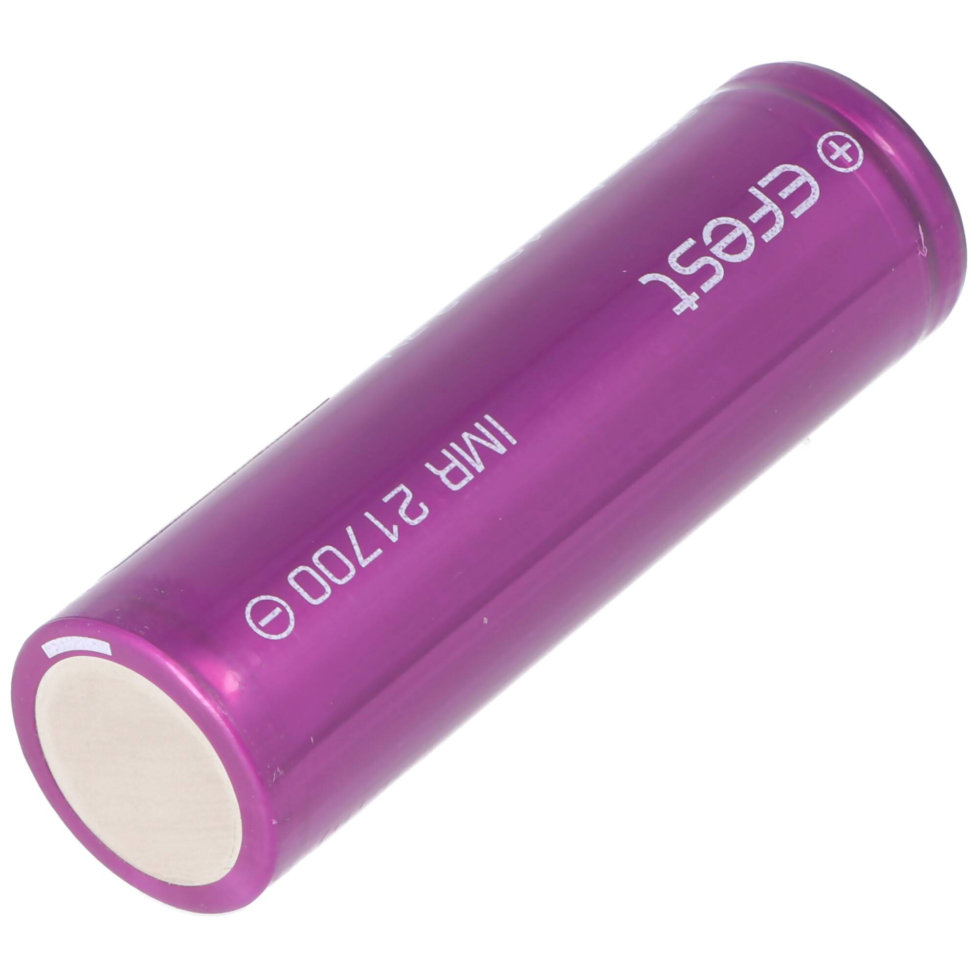 Violette zylindrische Batterie mit 