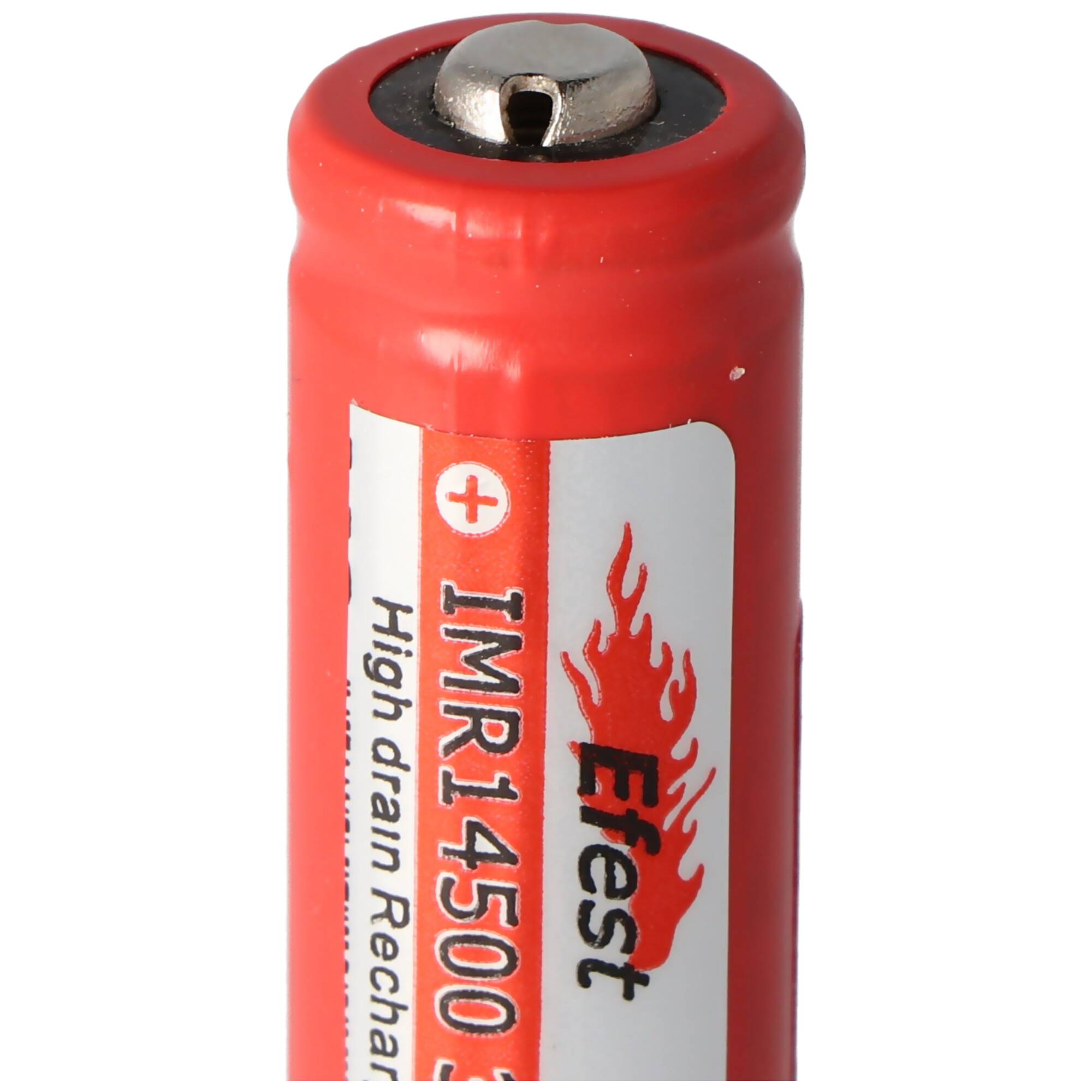 Efest IMR 14500 V2 Akku mit 700mAh 3,7V Li-Ion-Akku Pluspol erhöht, Abmessungen ca. 50,5x14,2mm beachten