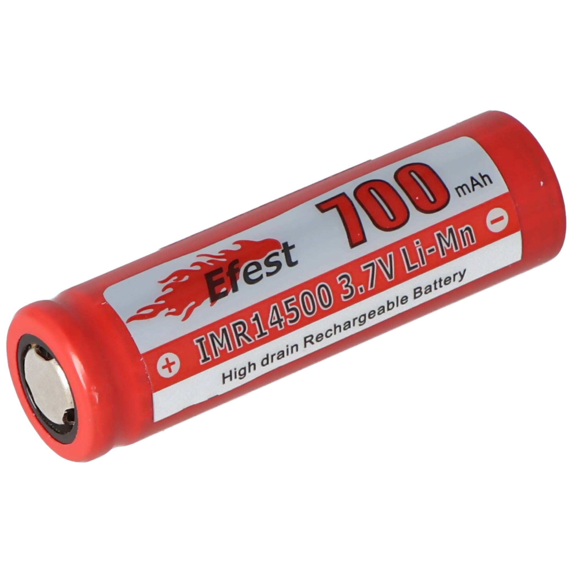 Efest IMR 14500 V1 - 700mAh 3,7V ungesicherter Li-Ion-Akku 50,1x14,15mm