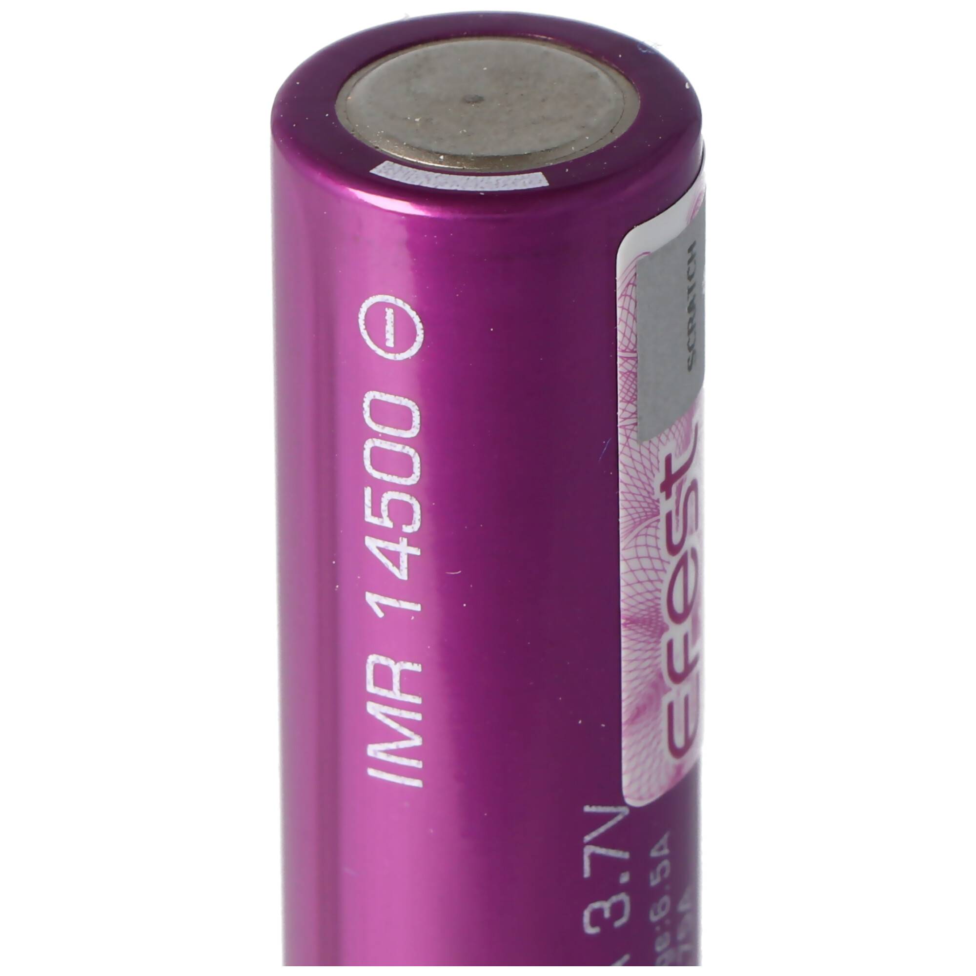 Efest IMR 14500 - 650mAh 3,6V - 3,7V Li-Ion-Akku (Pluspol flach)