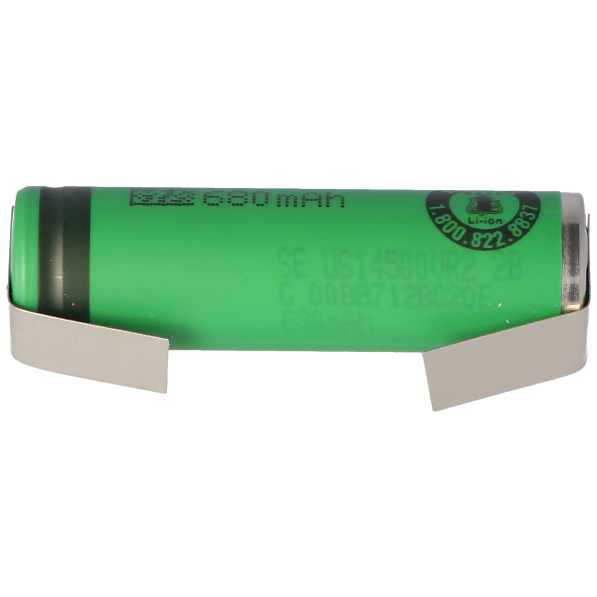 Sony US14500V 680mAh 3,7V Li-Ion-Akku mit Lötfahne U 49,05x13,95mm