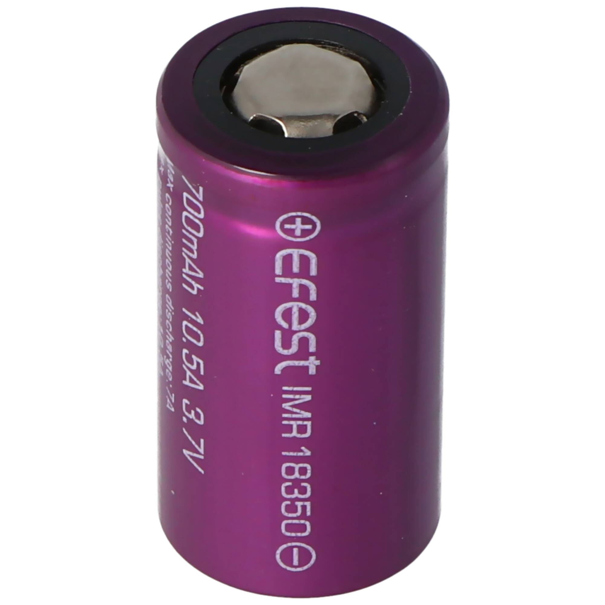 Efest Purple IMR18350 - 700mAh 3,7V Li-Ion-Akku (Pluspol flach)