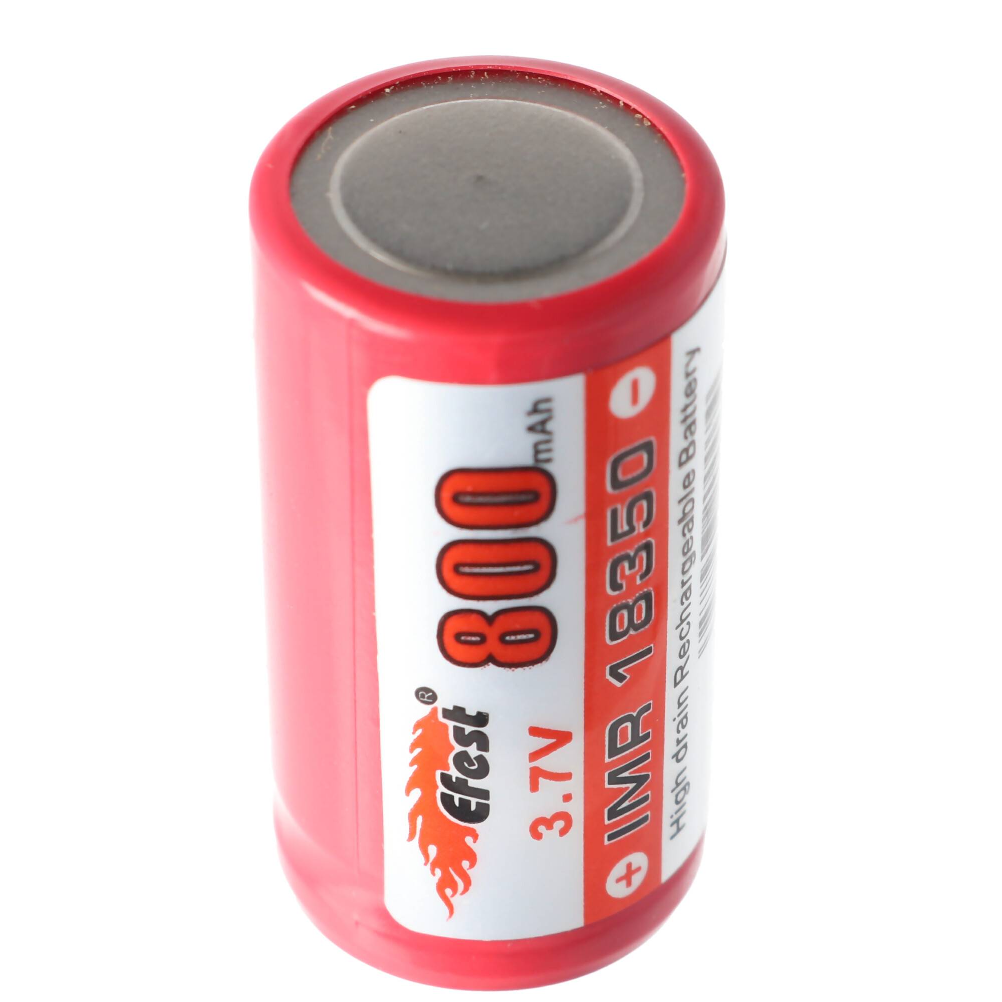 Efest IMR 18350 V1 - 800mAh 3,7V Li-Ion 34,85x18,3mm mit Pluspol flach, ungeschützt