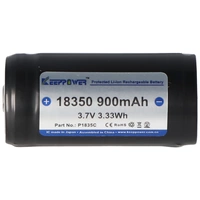 Keeppower 18350 - 900mAh, 3,7V Li-Ion-Akku geschützt, Abmessungen 38,2x18,45mm Keeppower 18350 - 900mAh, 3,7V Li-Ion-Akku geschützt, Abmessungen 38,2x18,45mm