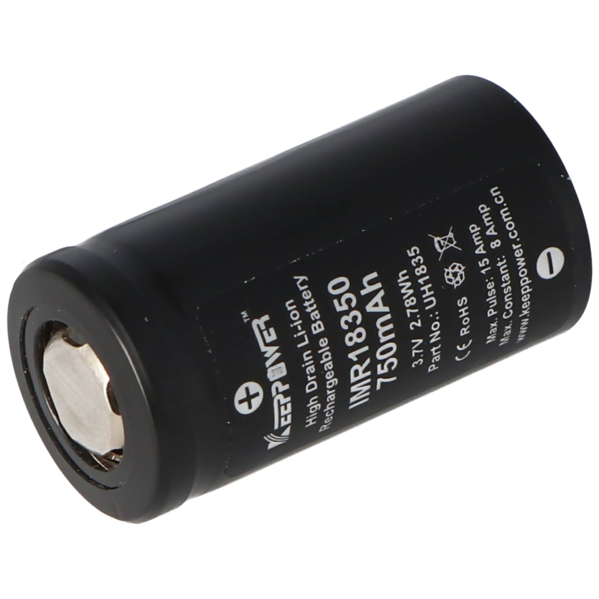Keeppower IMR18350 - 750mAh, 3,7V (8A) Li-Ion-Akku