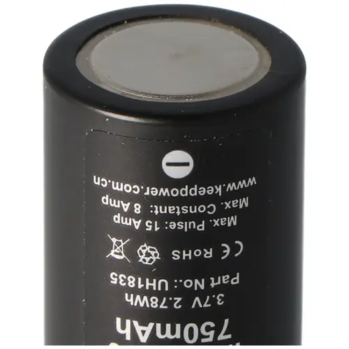 Keeppower IMR18350 - 750mAh, 3,7V (8A) Li-Ion-Akku Keeppower IMR18350 - 750mAh, 3,7V (8A) Li-Ion-Akku