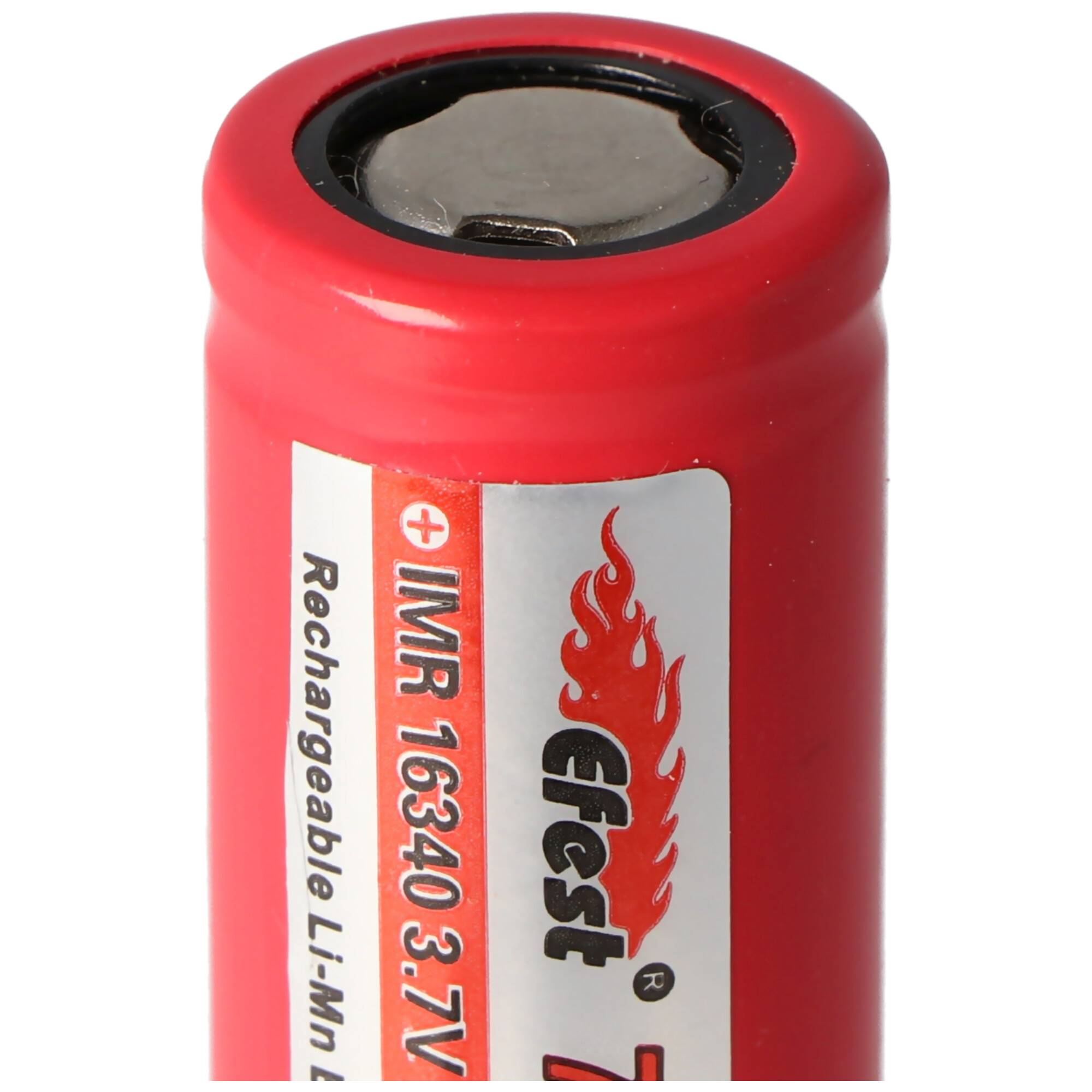 Efest IMR16340 700mAh 3,7V mit Pluspol flach Li-Ion-Akku 33,80x16,6mm beachten