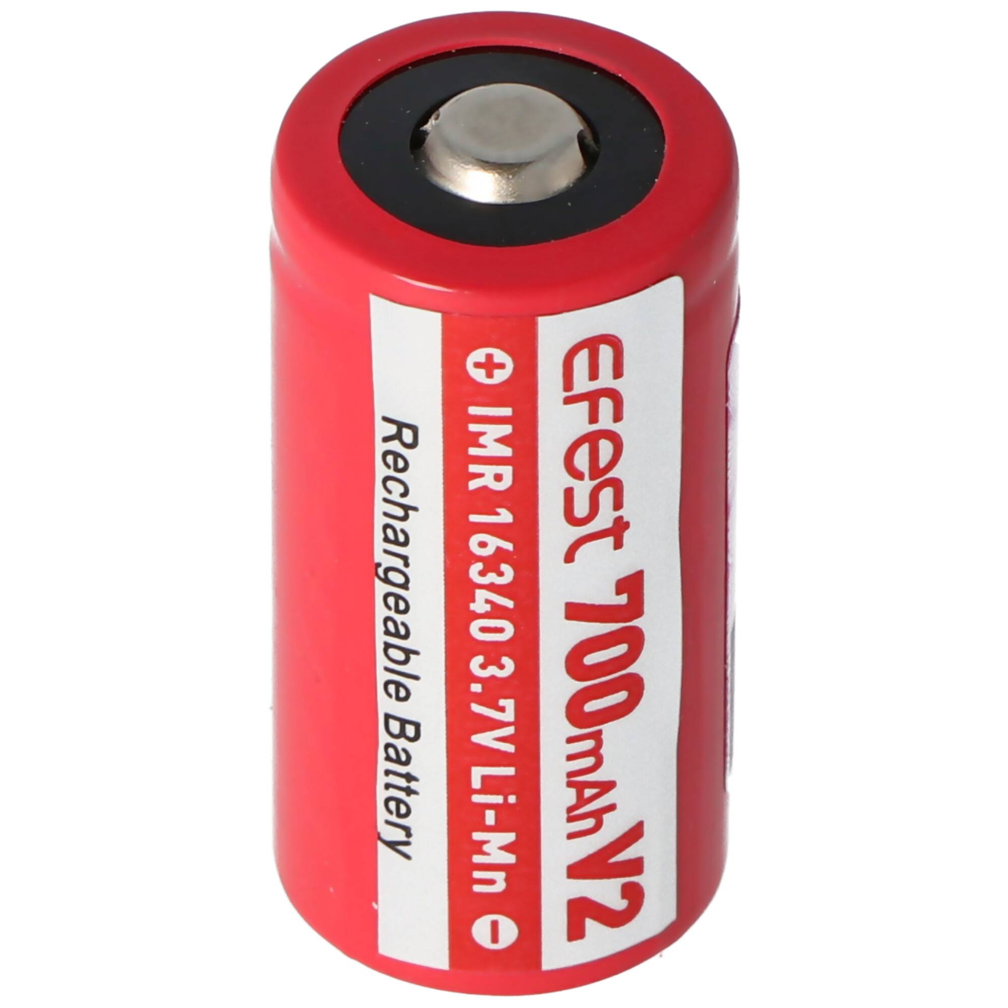 Efest IMR 16340 V2 700mAh 3,7V Pluspol erhöht LiMn (IMR) Akku