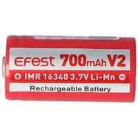 Efest IMR 16340 V2 700mAh 3,7V Pluspol erhöht LiMn (IMR) Akku Efest IMR 16340 V2 700mAh 3,7V Pluspol erhöht LiMn (IMR) Akku