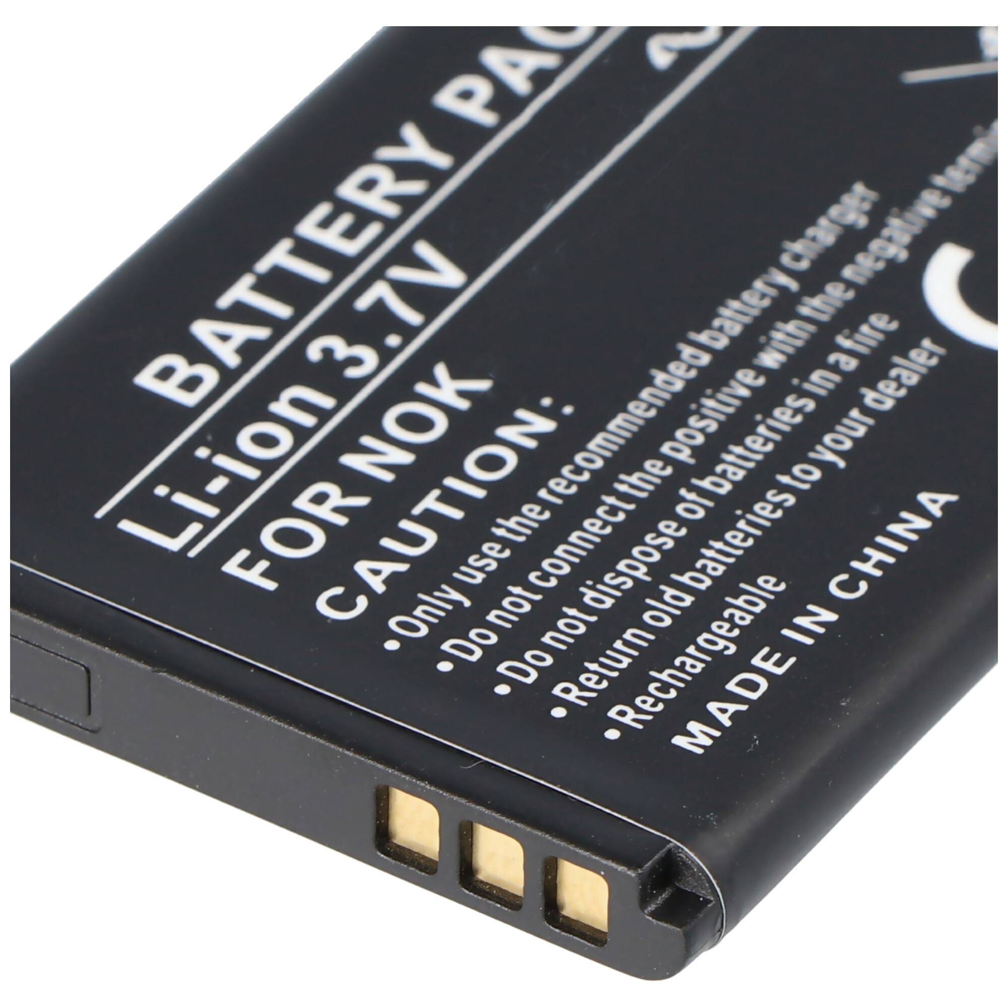 Akku passend für Nokia 5100, 6100, 7200, Li-Ion, 3,7V, 900mAh, 3,33Wh