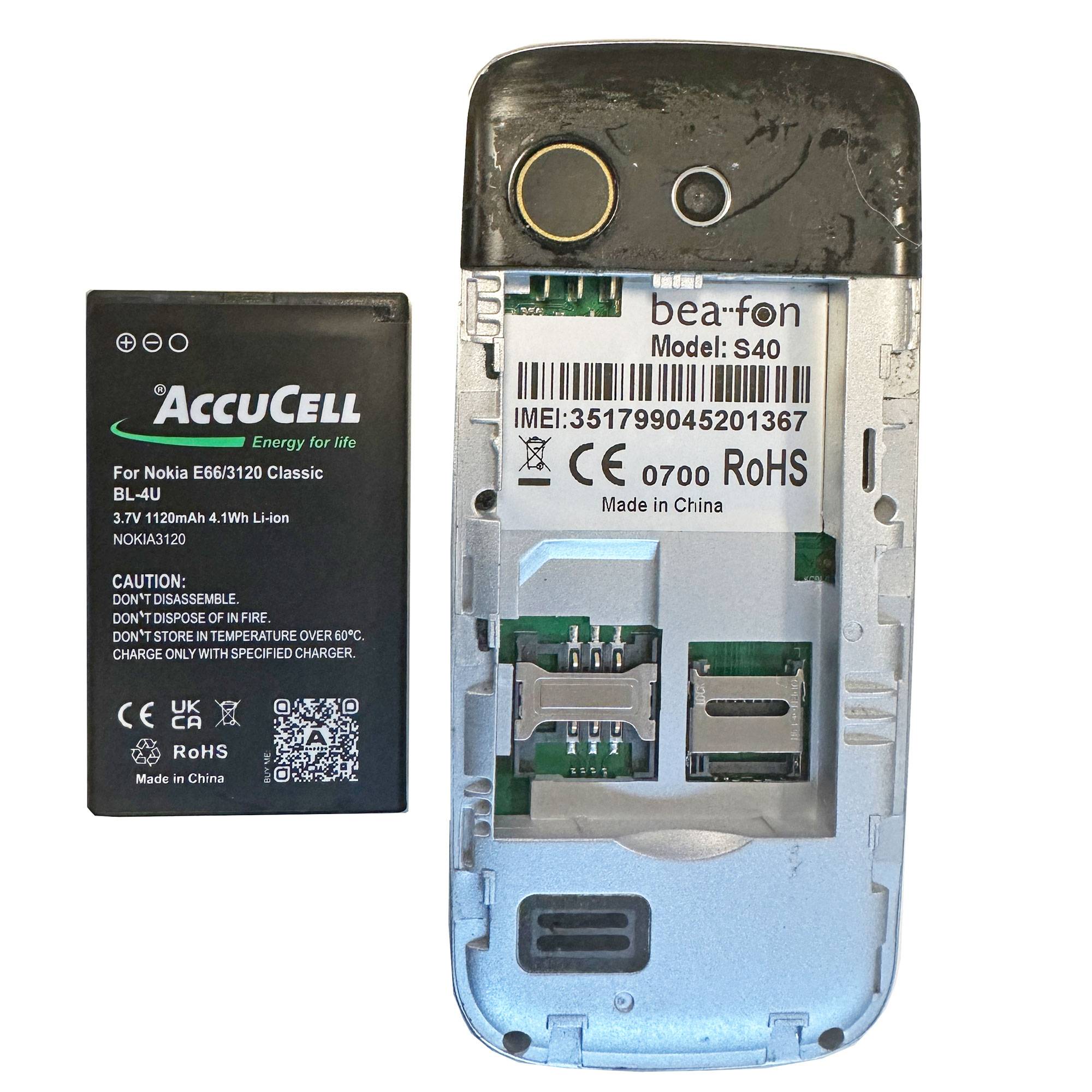 Akku passend für Nokia 8800 Arte, Li-Ion, 3,7V, 780mAh, 2,9Wh