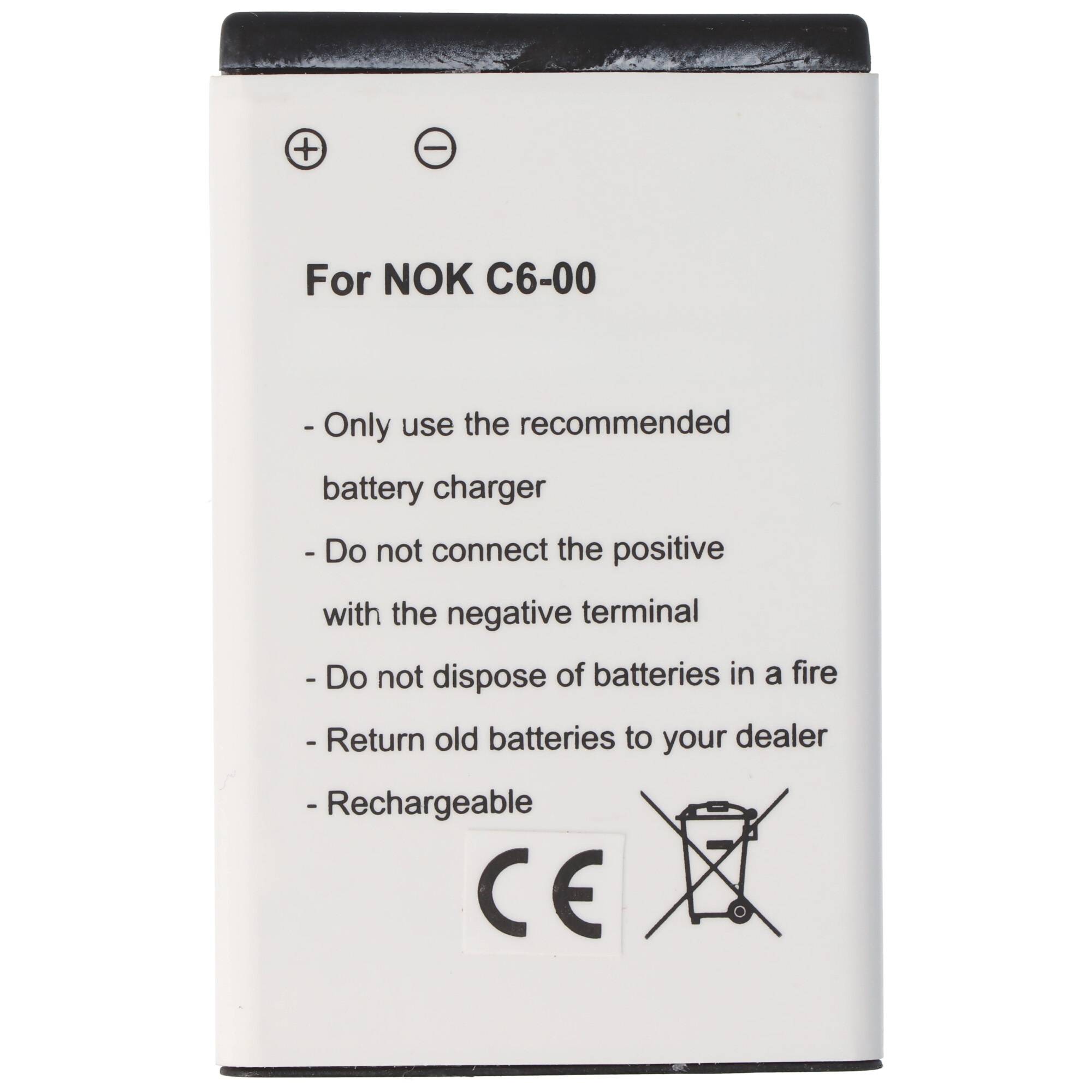 Wiederaufladbarer Akku mit der Bezeichnung „Für NOK C6-00