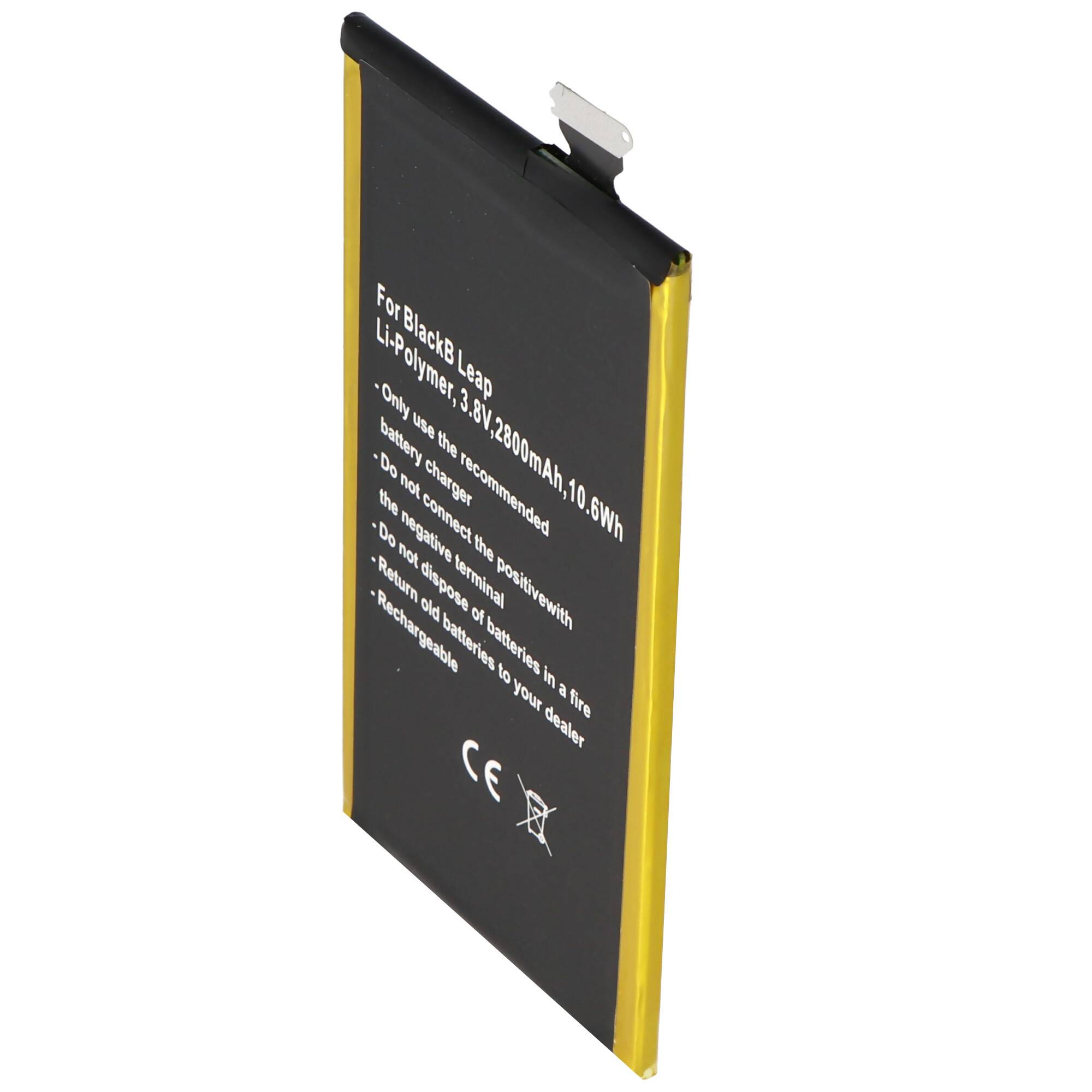 Akku passend für Blackberry Leap, Li-Polymer, 3,8V, 2800mAh, 10,6Wh, built-in
