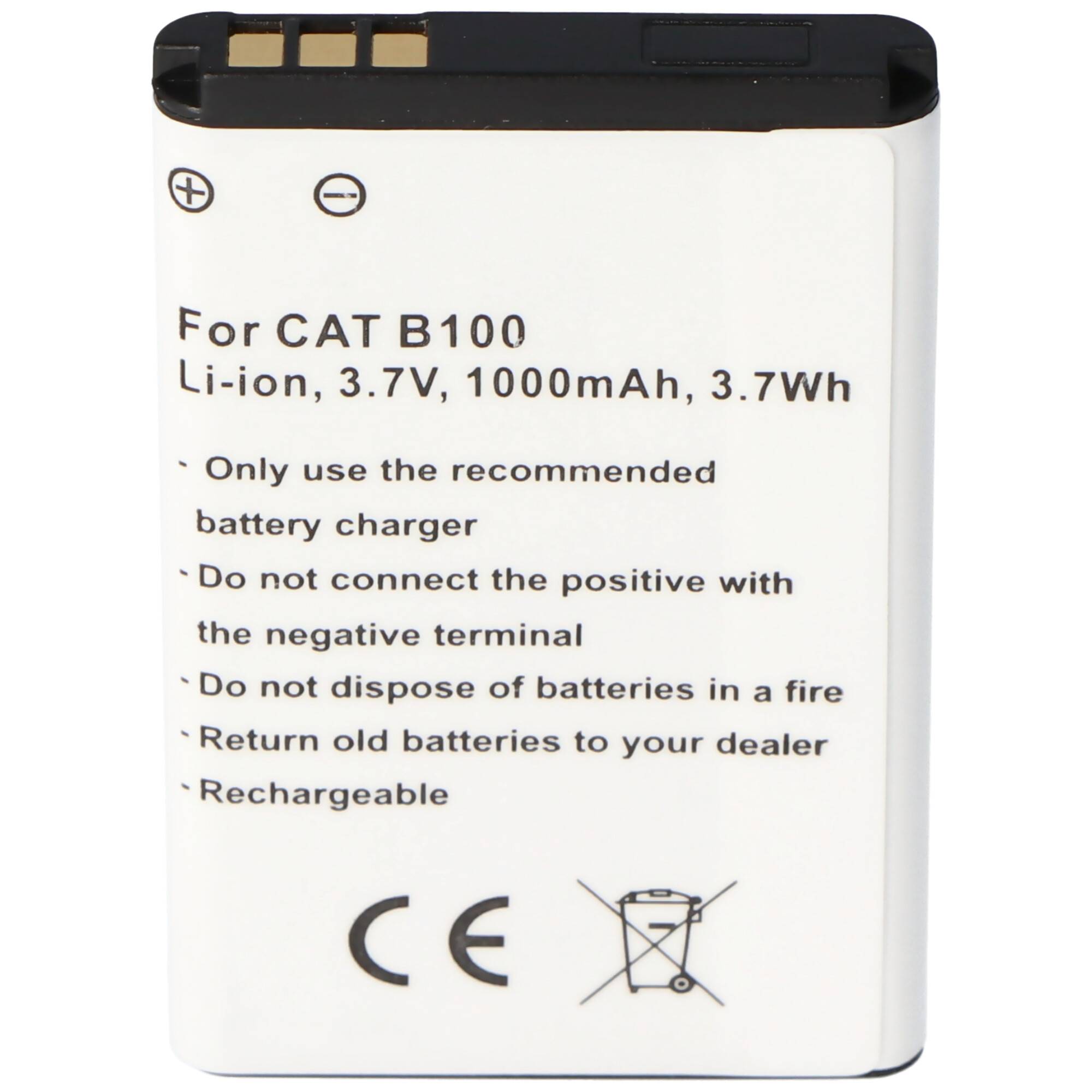 Akku passend für CAT B100, Li-Ion, 3,7V, 1000mAh, 3,7Wh