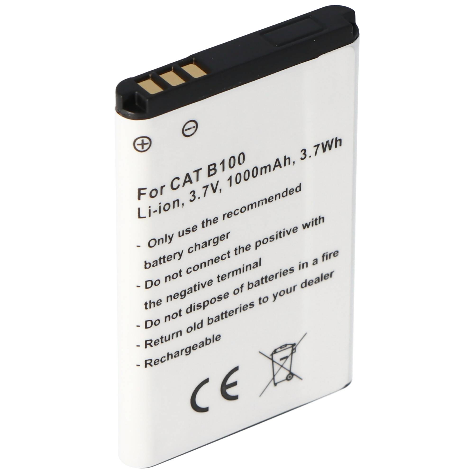 Akku passend für CAT B100, Li-Ion, 3,7V, 1000mAh, 3,7Wh