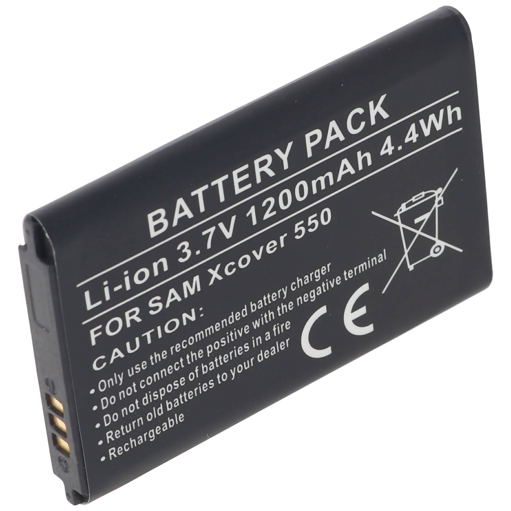 Akku passend für Samsung Xcover 550, Li-Ion, 3,7V, 1200mAh, 4,4Wh
