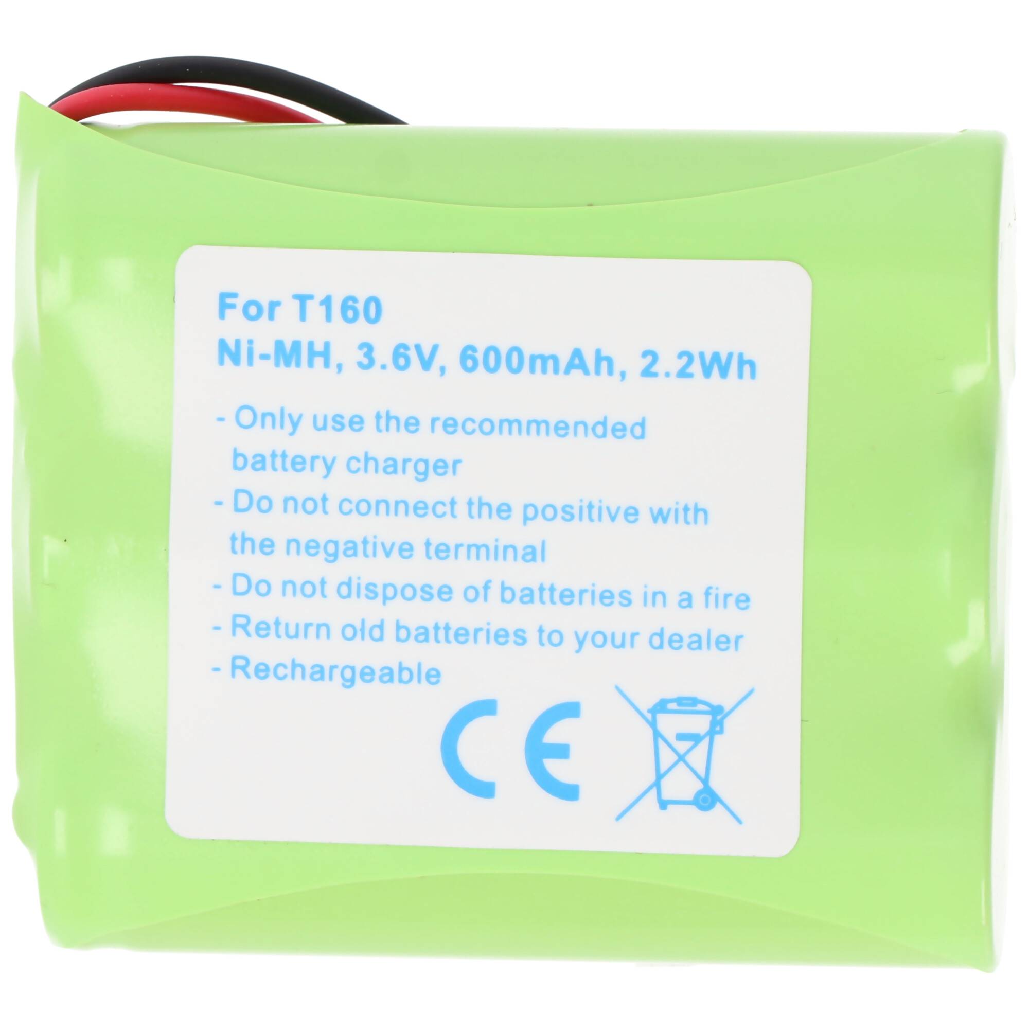 Akku passend für Schnurlos-Telefon Universal, Panasonic, Philips, Sanyo, NiMH, 3,6V, 600mAh