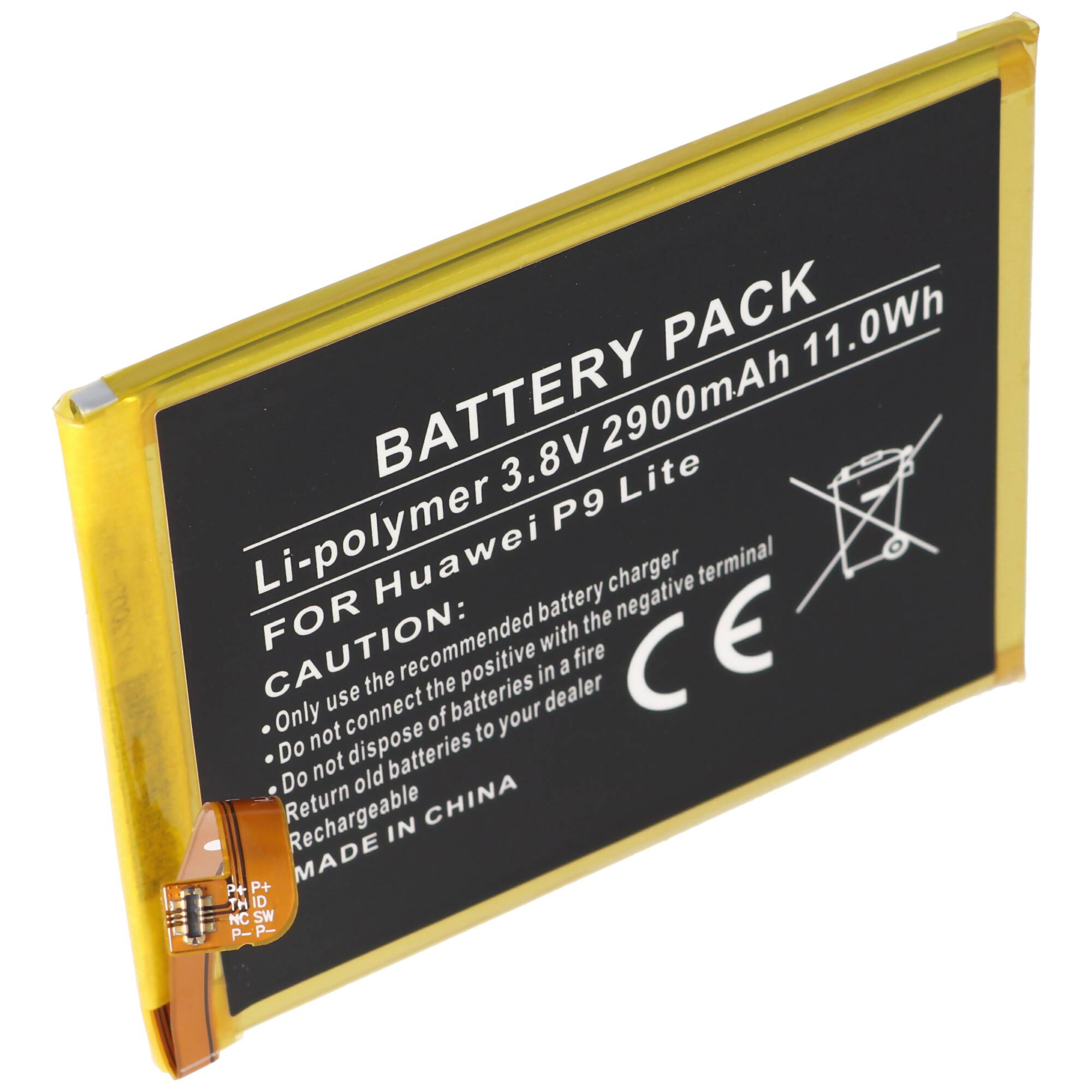 Akku passend für Huawei P9 Lite Akku HB366481ECW Li-Polymer, 3,8V, 2900mAh, 11,0Wh, built-in, ohne Werkzeug