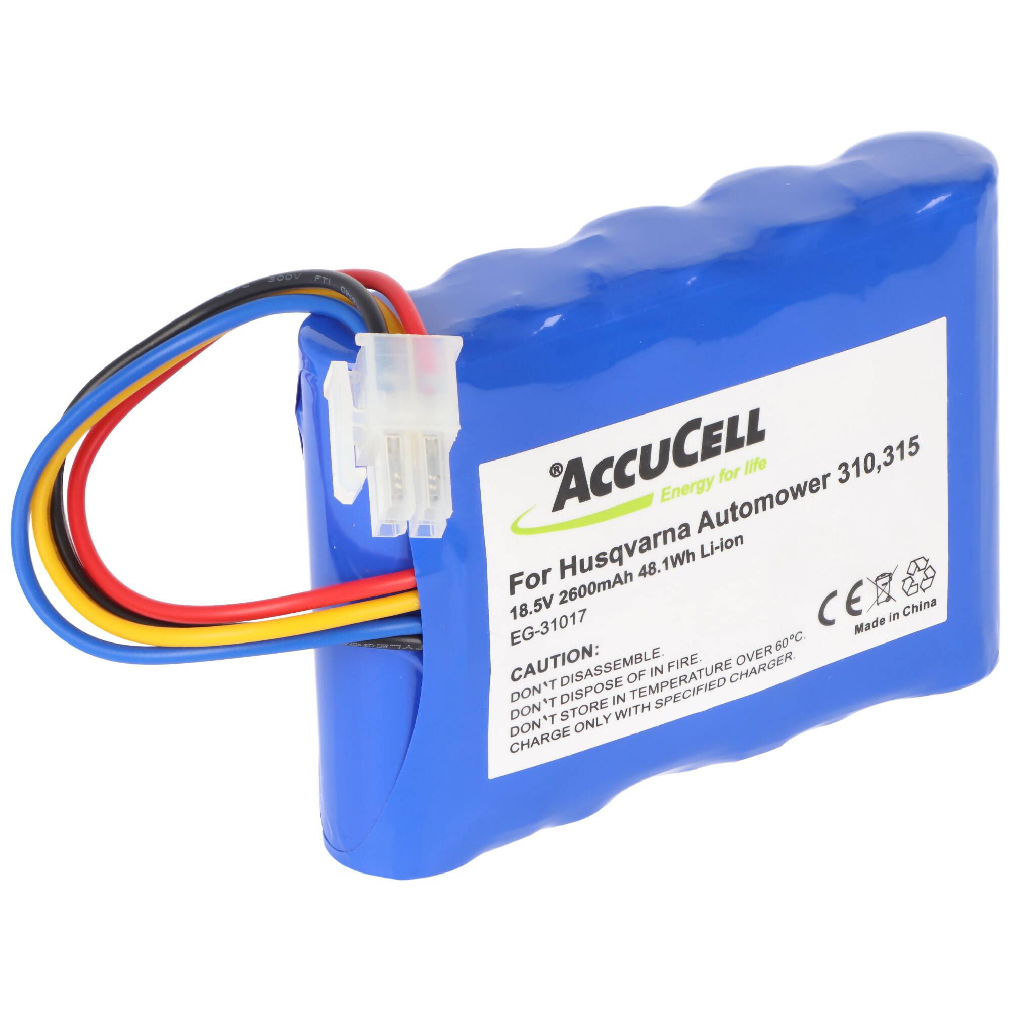 Akku passend für Husqvarna Automower 310, 315 Li-Ion Akku 584 85 28-01 18,5V 2600mAh 48,1Wh ab Modell 2015