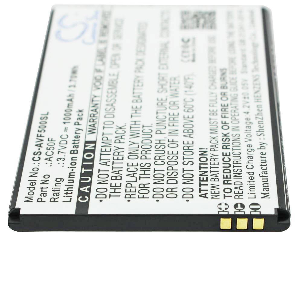 Akku nur passend für Archos 50F Neon Akku AC50FNEV, AC50F, Li-ion, 3,7V, 1000mAh, 3,7Wh