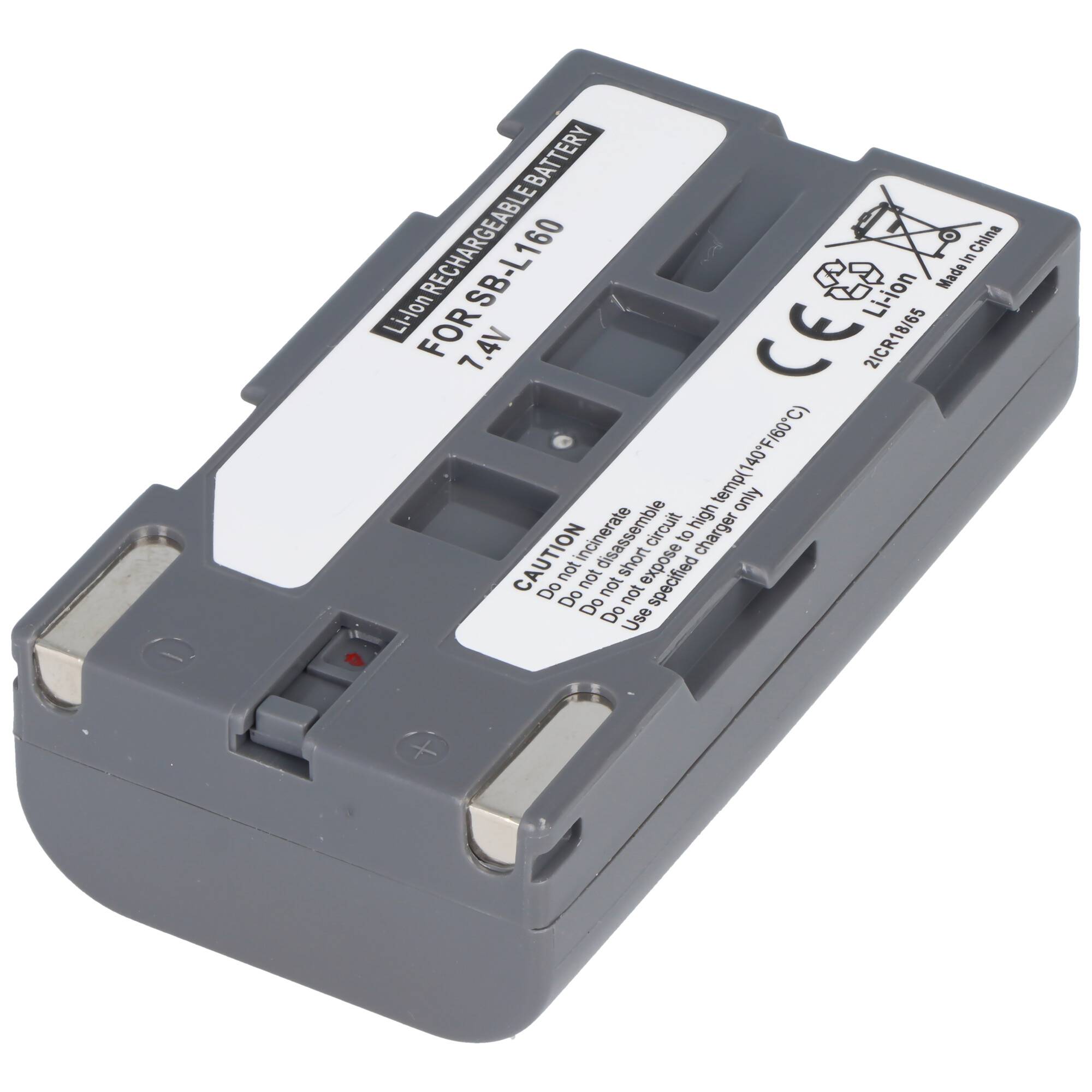 Akku passend für Samsung SB-L160, Li-Ion, 7,4V, 2200mAh, 16,3Wh