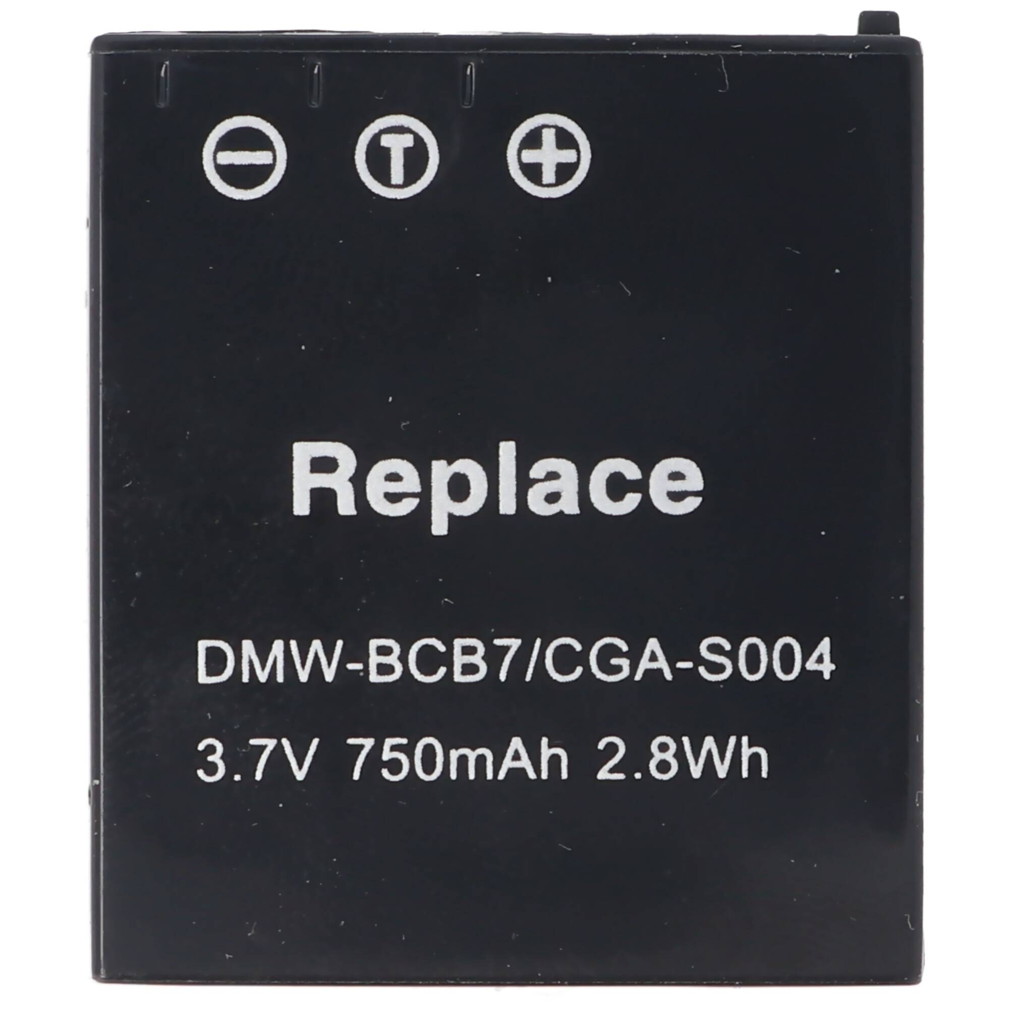 Akku passend für Panasonic CGA-S004, DMW-BCB7, Li-Ion, 3,7V, 750mAh, 2,8Wh
