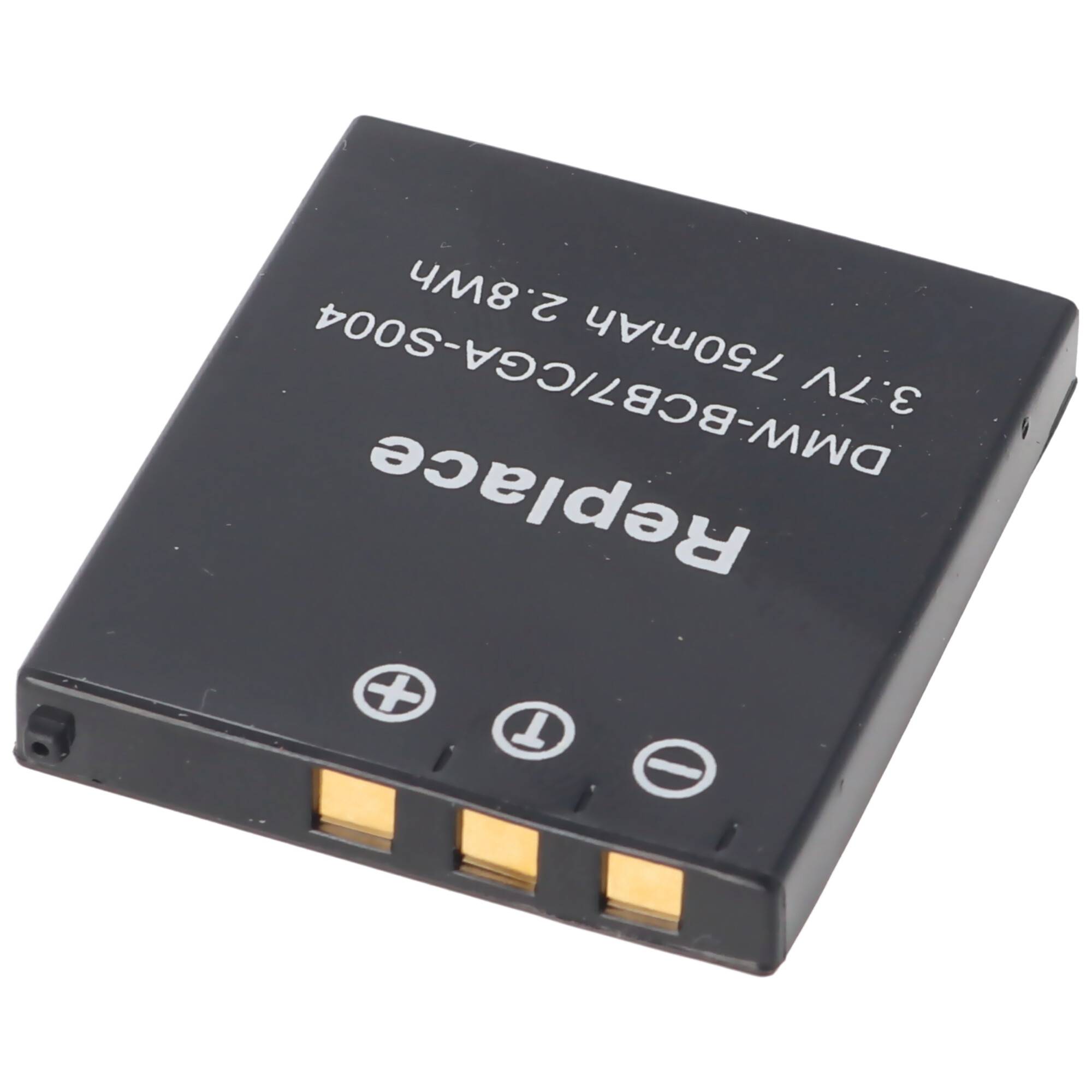 Akku passend für Panasonic CGA-S004, DMW-BCB7, Li-Ion, 3,7V, 750mAh, 2,8Wh