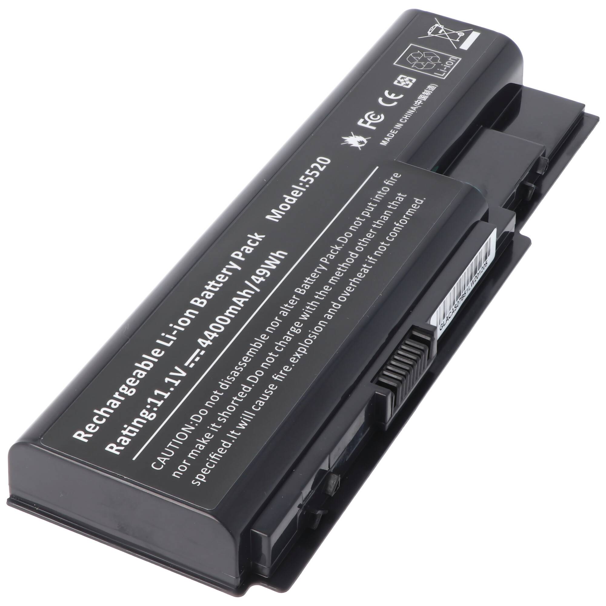 Akku passend für ACER Aspire 5310 series, 6530 series, Li-Ion, 11,1V, 4400mAh, 48,8Wh, black