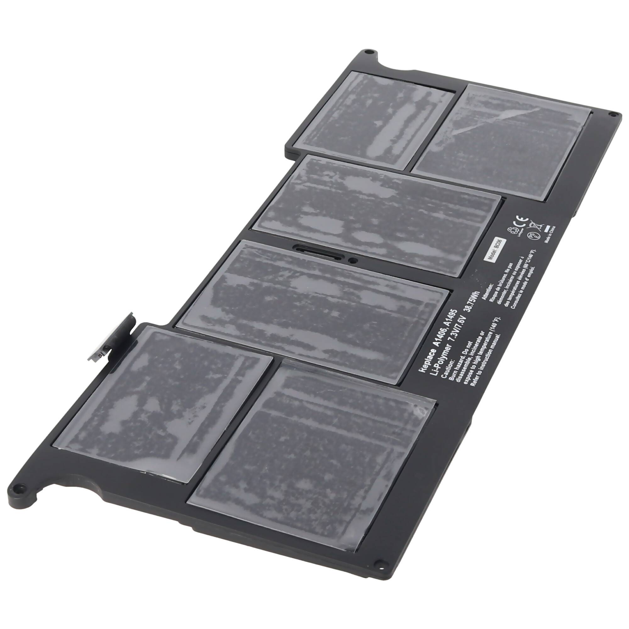 Akku passend für A1495 für MacBook Air 11" A1465, Li-Polymer, 7,6V, 5100mAh, 39Wh, built-in, mit Werkzeug