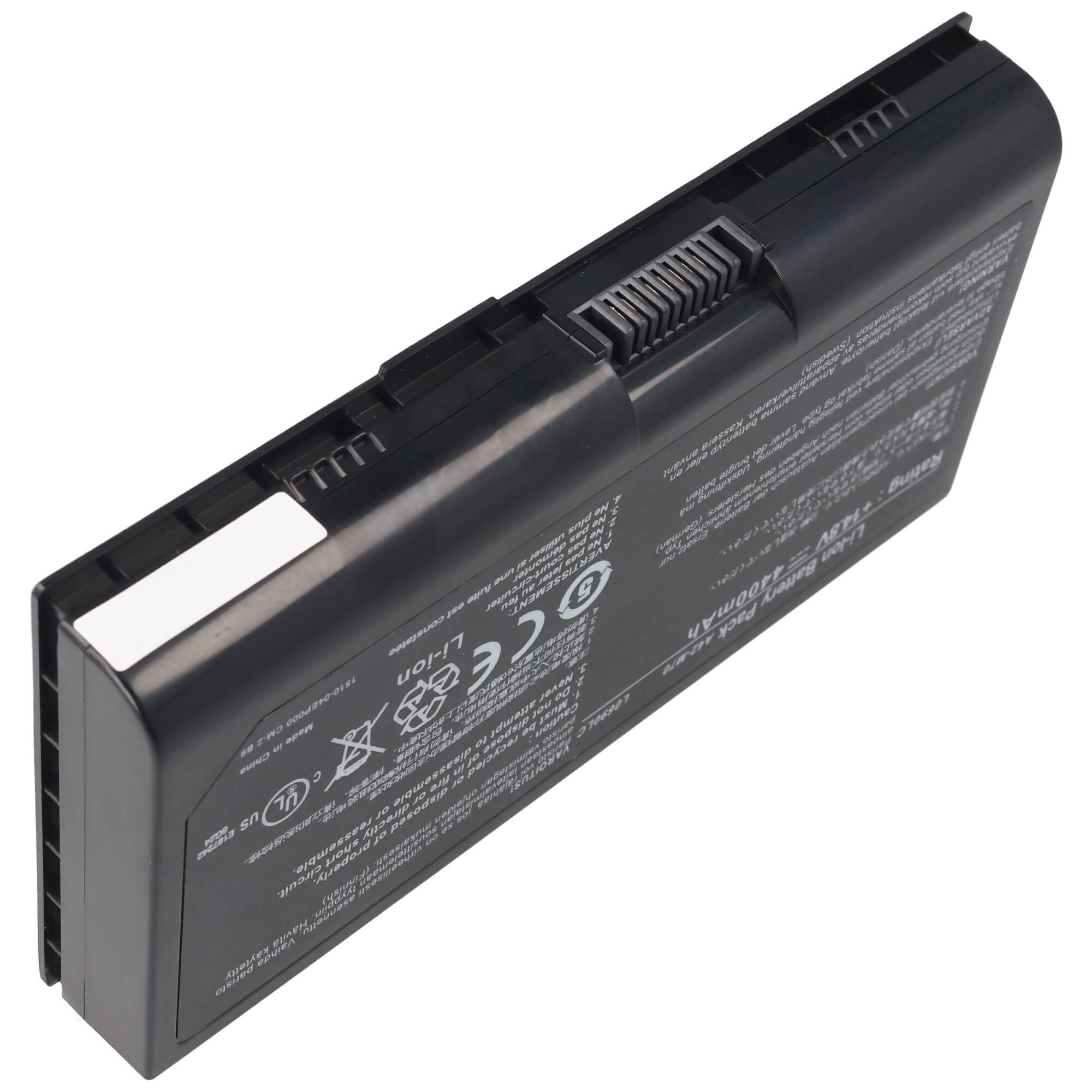 Akku passend für ASUS F70, G71, A42-M70, Li-Ion, 14,8V, 4400mAh, 65,1Wh, black