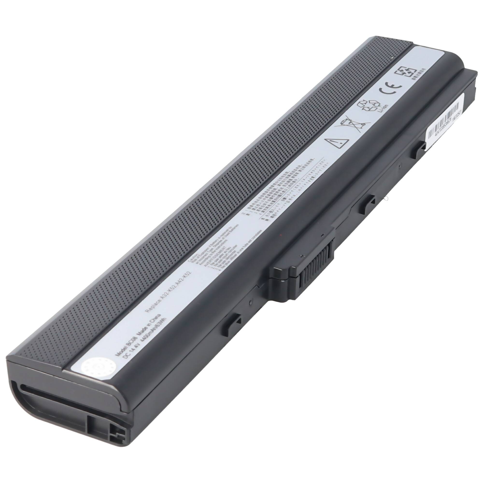 Akku passend für ASUS K42, K53, A32-K52, Li-Ion, 11,1V, 4400mAh