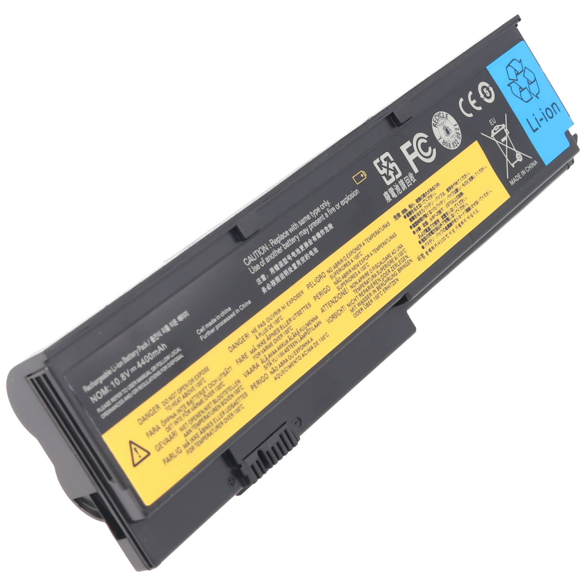 Akku passend für Lenovo ThinkPad X200, Li-Ion, 10,8V, 4400mAh, 47,5Wh, black
