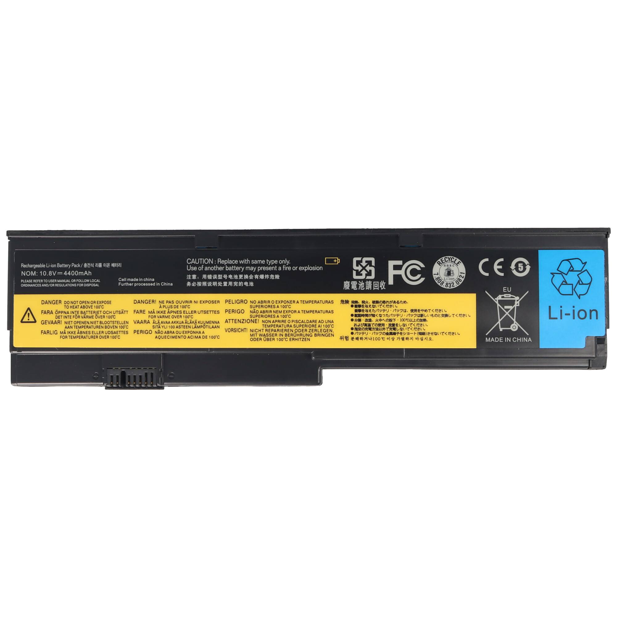 Akku passend für Lenovo ThinkPad X200, Li-Ion, 10,8V, 4400mAh, 47,5Wh, black