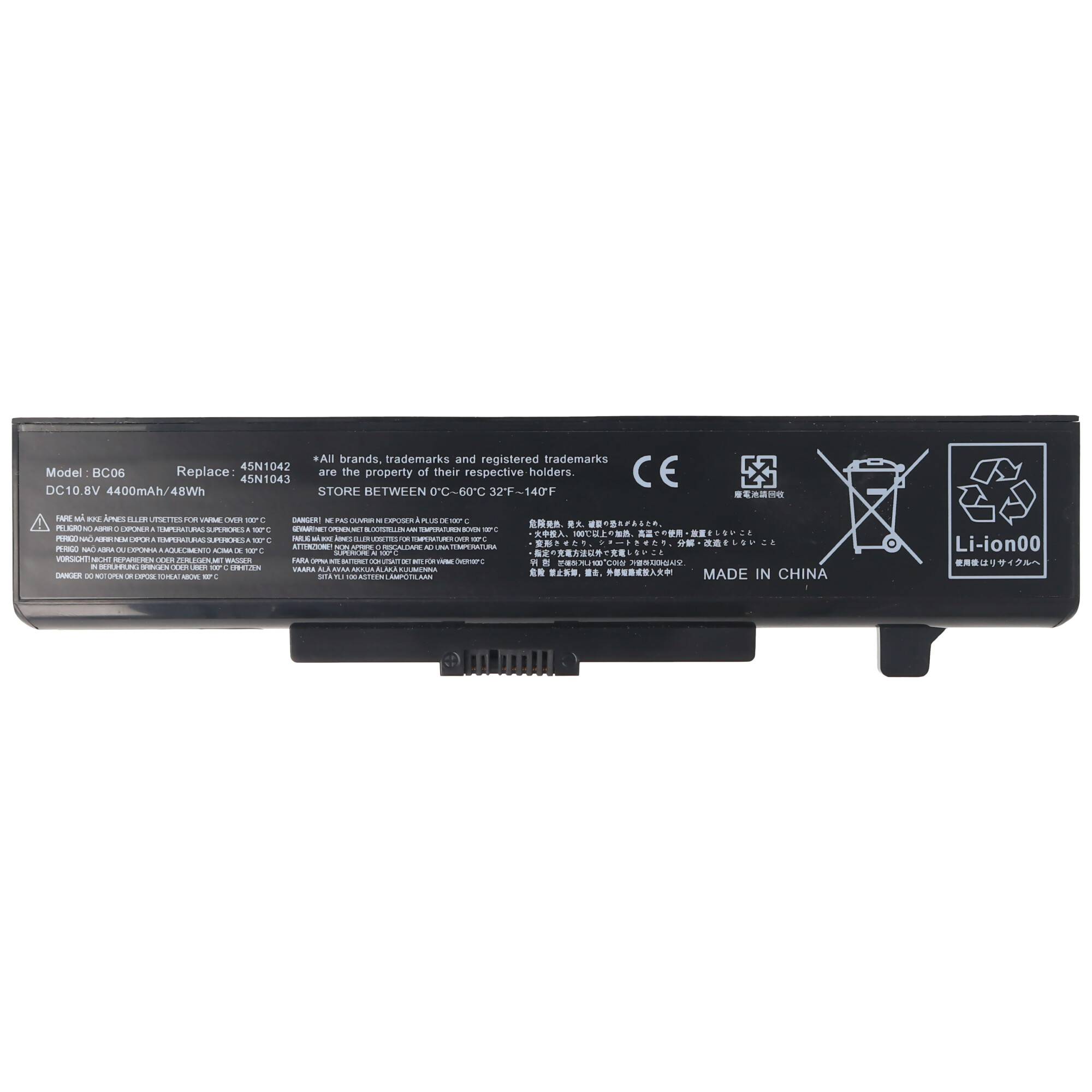 Akku passend für Lenovo ThinkPad Edge E430, Li-Ion, 10,8V, 4400mAh, 47,5Wh, black