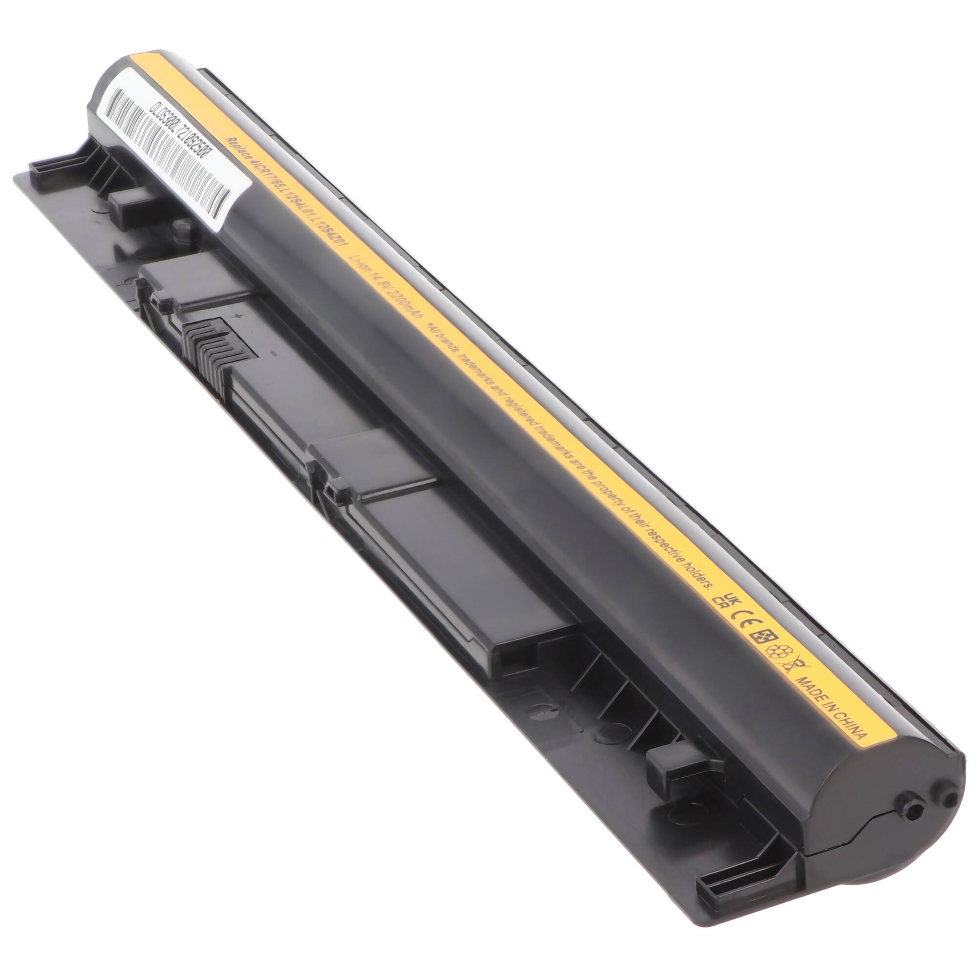 Akku passend für Lenovo IdeaPad S400, Li-Ion, 14,4V, 2200mAh, 31,7Wh, Farbe silber schwarz