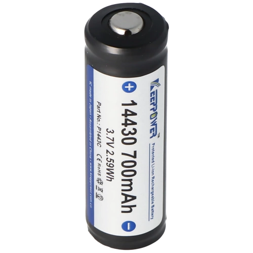 Keeppower 14430 - 700mAh, 3,7V Li-Ion-Akku geschützt Keeppower 14430 - 700mAh, 3,7V Li-Ion-Akku geschützt